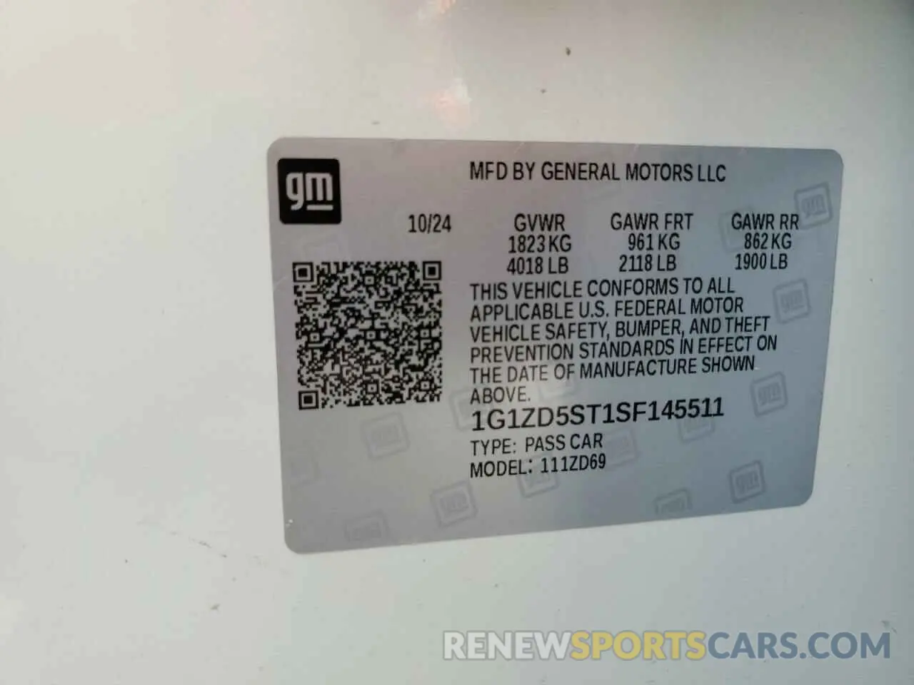 12 Photograph of a damaged car 1G1ZD5ST1SF145511 CHEVROLET MALIBU 2025