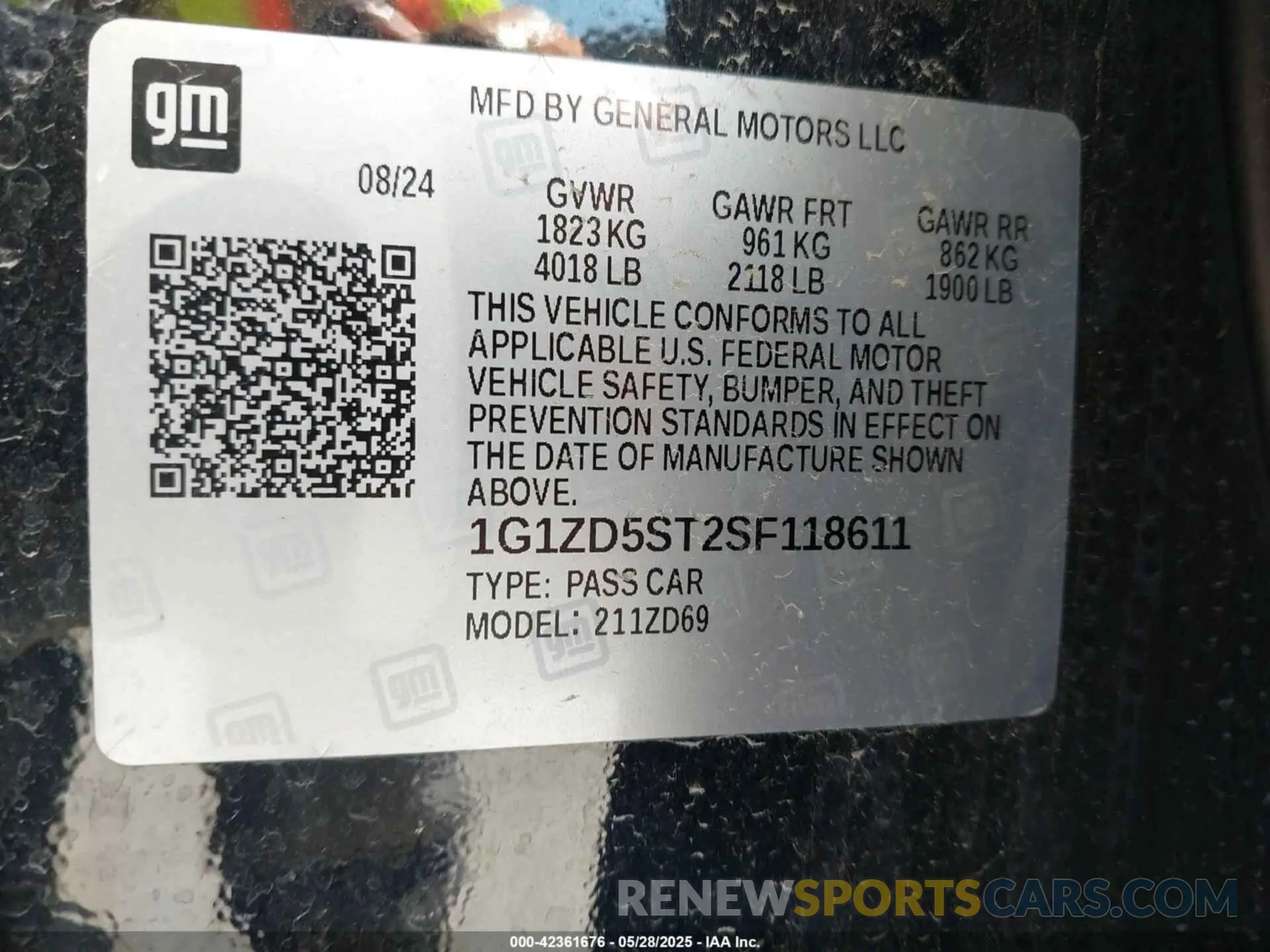 9 Photograph of a damaged car 1G1ZD5ST2SF118611 CHEVROLET MALIBU 2025