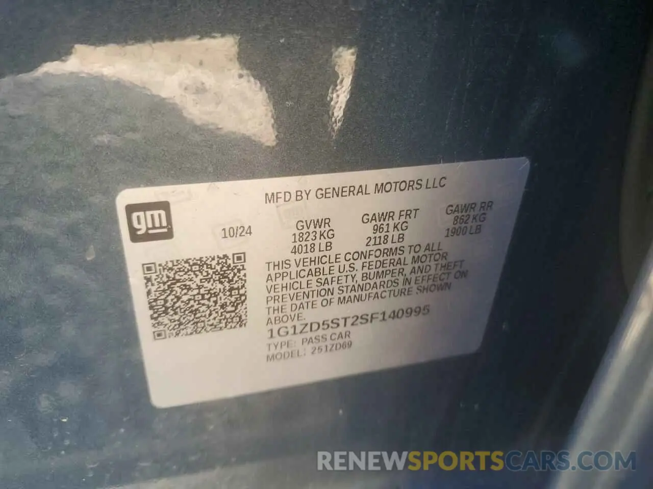 12 Photograph of a damaged car 1G1ZD5ST2SF140995 CHEVROLET MALIBU 2025