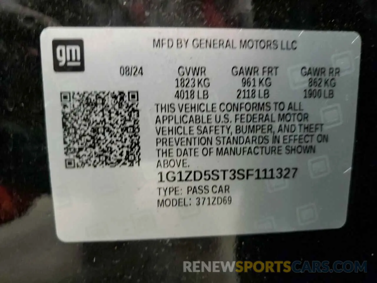 12 Photograph of a damaged car 1G1ZD5ST3SF111327 CHEVROLET MALIBU 2025
