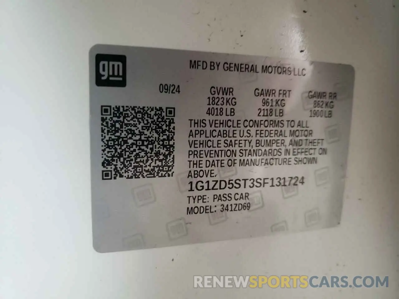 12 Photograph of a damaged car 1G1ZD5ST3SF131724 CHEVROLET MALIBU 2025