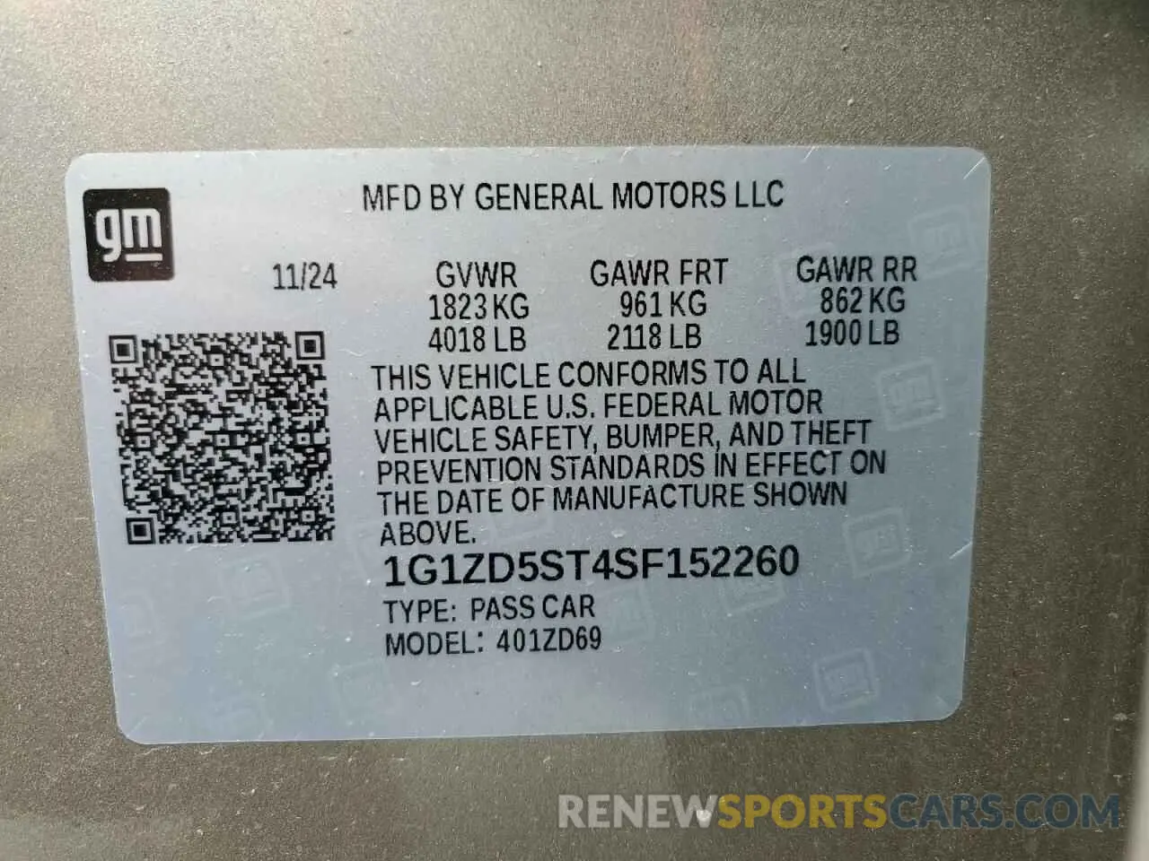 13 Photograph of a damaged car 1G1ZD5ST4SF152260 CHEVROLET MALIBU 2025