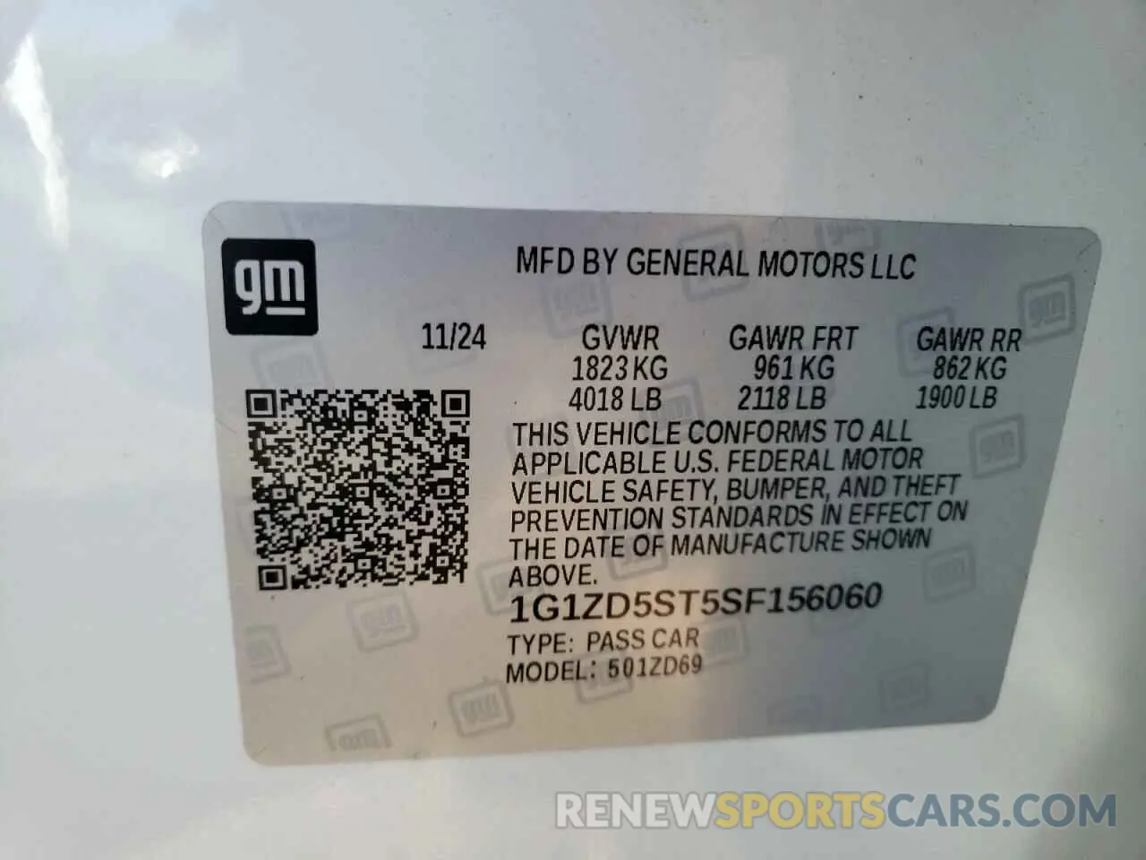 13 Photograph of a damaged car 1G1ZD5ST5SF156060 CHEVROLET MALIBU 2025