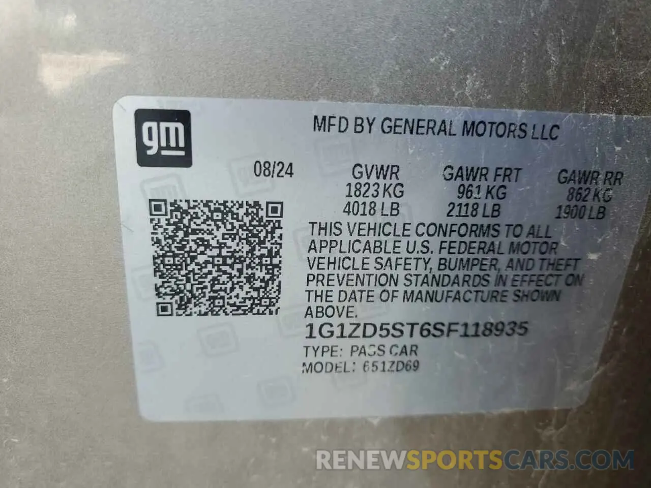 13 Photograph of a damaged car 1G1ZD5ST6SF118935 CHEVROLET MALIBU 2025
