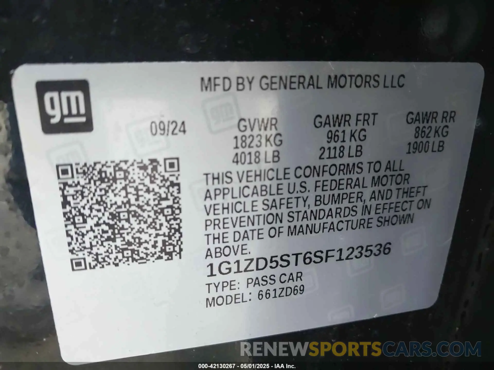 9 Photograph of a damaged car 1G1ZD5ST6SF123536 CHEVROLET MALIBU 2025