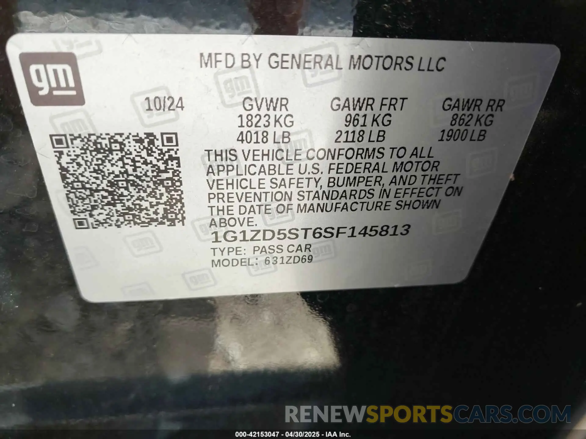 9 Photograph of a damaged car 1G1ZD5ST6SF145813 CHEVROLET MALIBU 2025