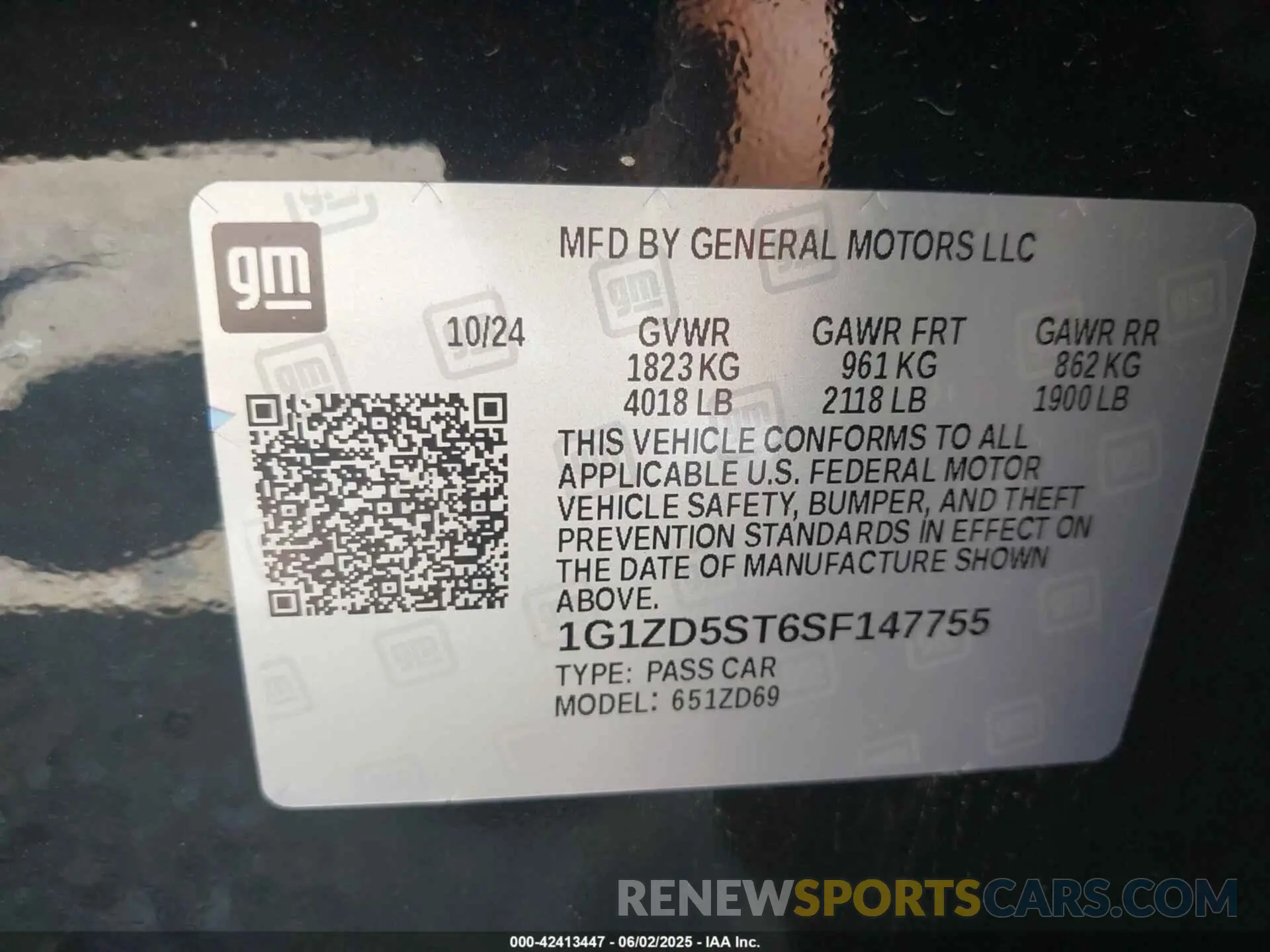 9 Photograph of a damaged car 1G1ZD5ST6SF147755 CHEVROLET MALIBU 2025