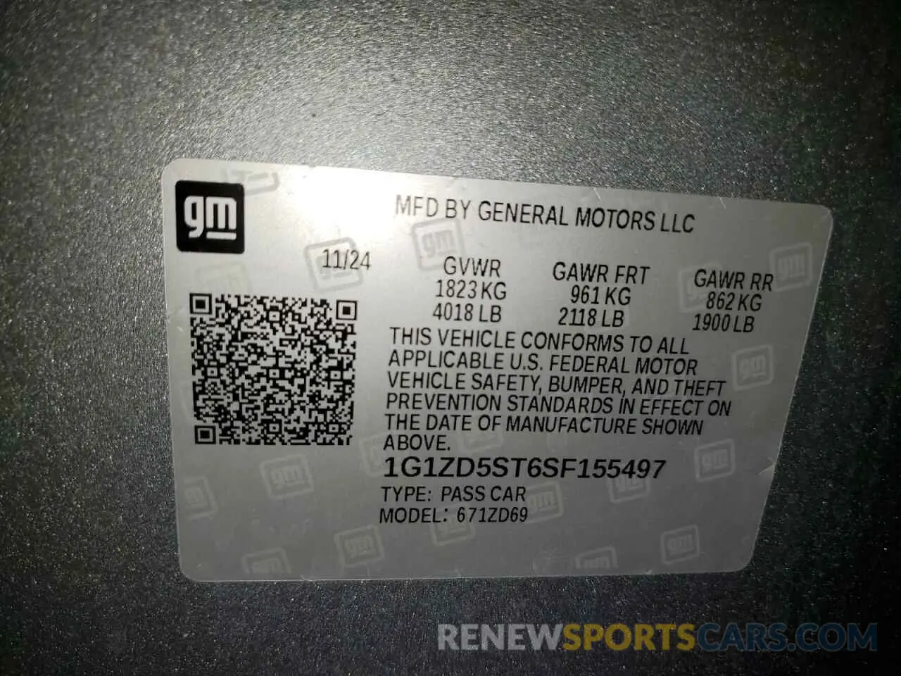 12 Photograph of a damaged car 1G1ZD5ST6SF155497 CHEVROLET MALIBU 2025