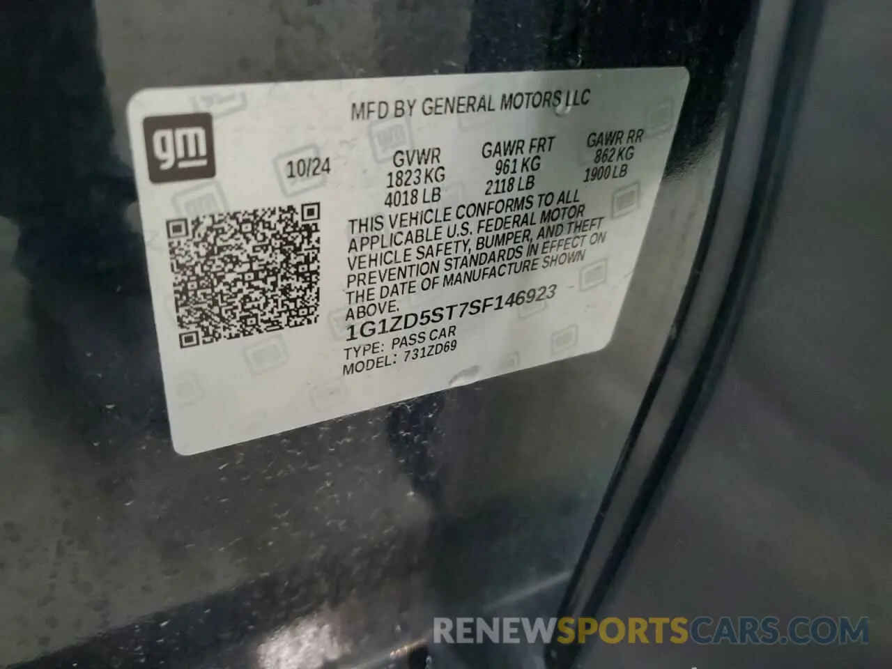 12 Photograph of a damaged car 1G1ZD5ST7SF146923 CHEVROLET MALIBU 2025