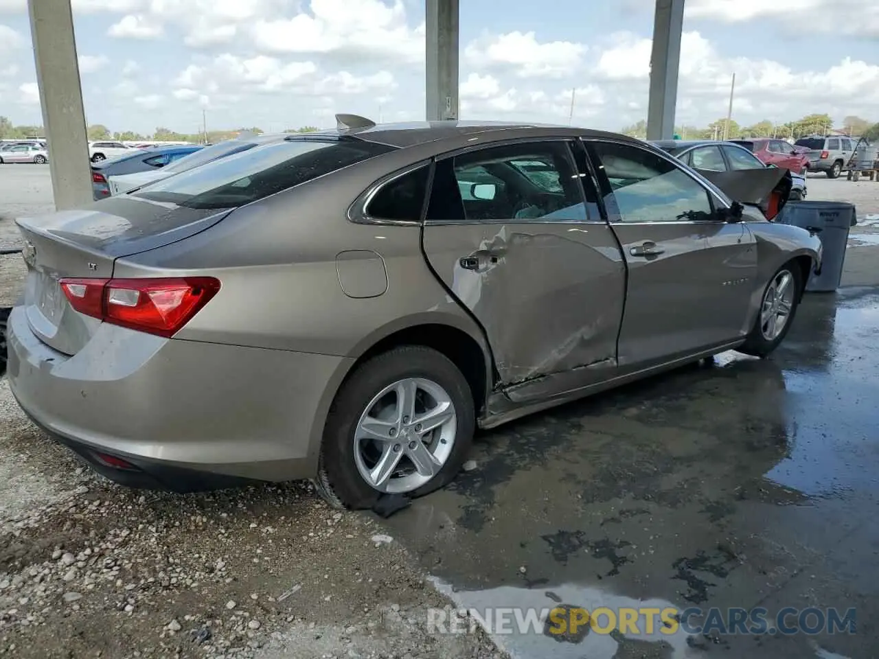 3 Photograph of a damaged car 1G1ZD5ST8SF107581 CHEVROLET MALIBU 2025