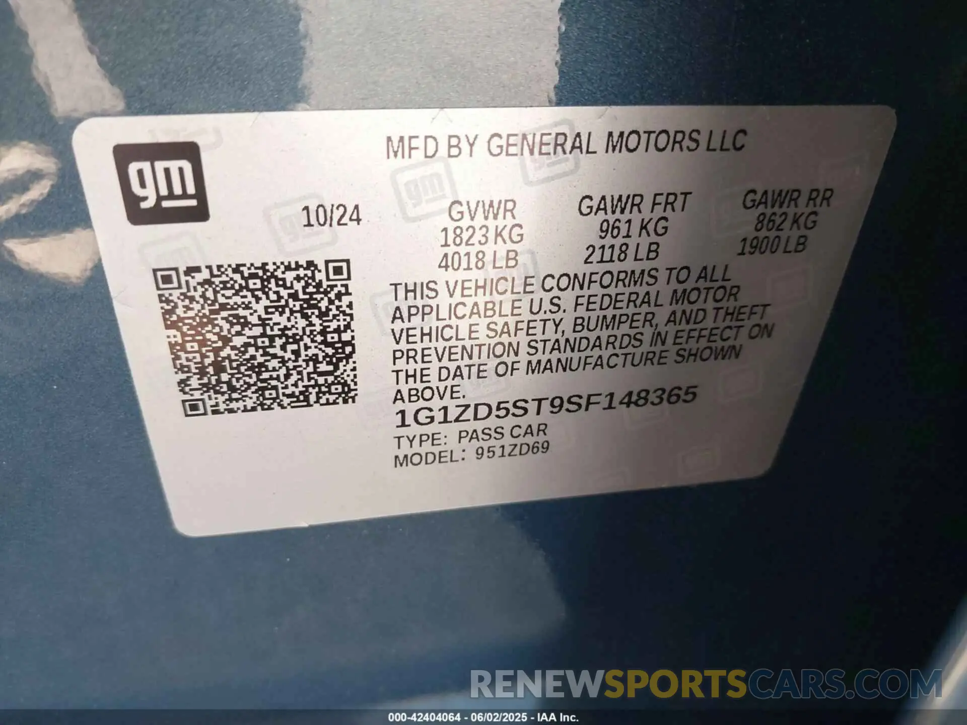 9 Photograph of a damaged car 1G1ZD5ST9SF148365 CHEVROLET MALIBU 2025