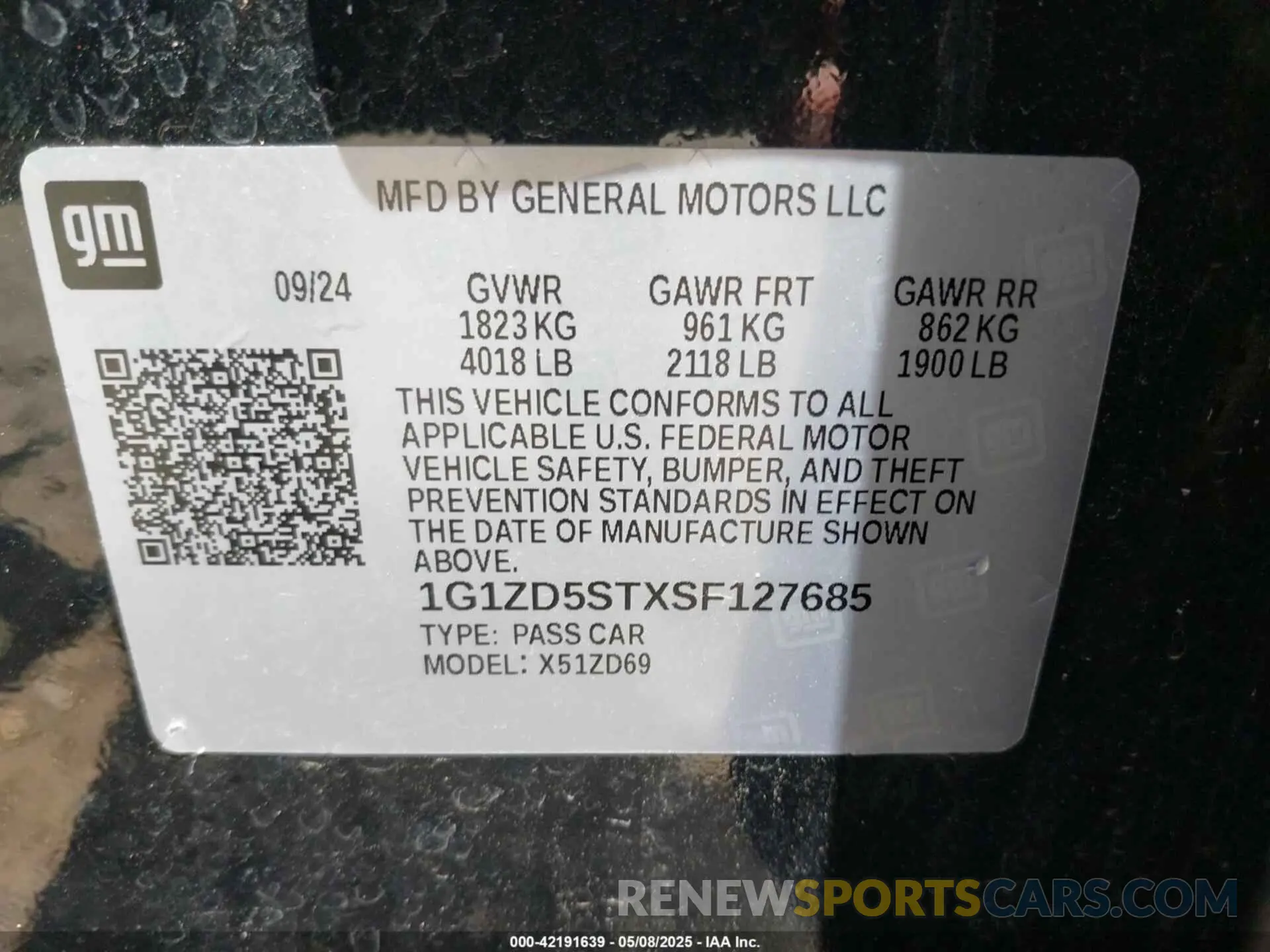 9 Photograph of a damaged car 1G1ZD5STXSF127685 CHEVROLET MALIBU 2025