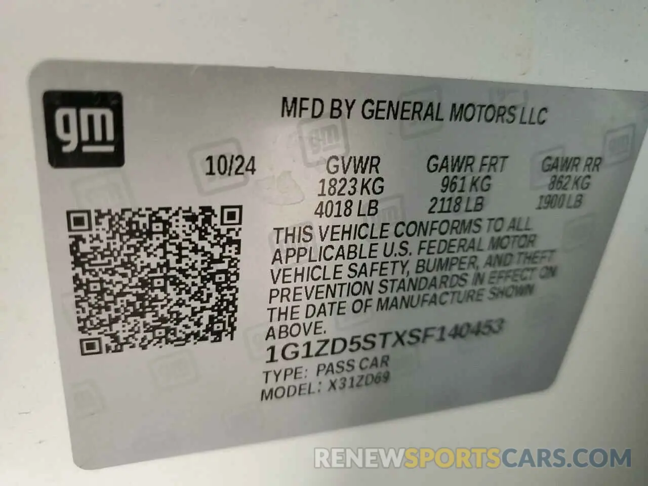 12 Photograph of a damaged car 1G1ZD5STXSF140453 CHEVROLET MALIBU 2025