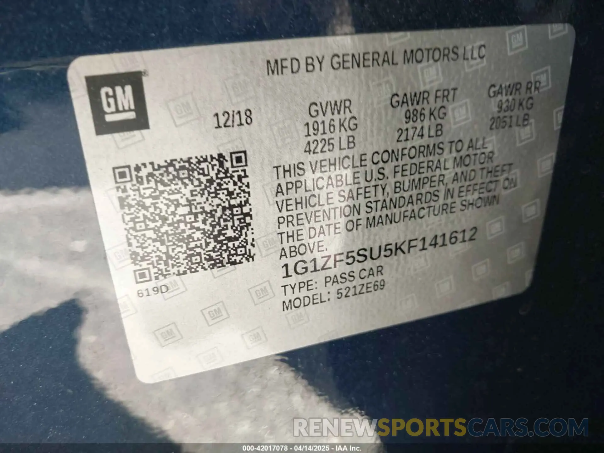 9 Photograph of a damaged car 1G1ZF5SU5KF141612 CHEVROLET MALIBU HYBRID 2019