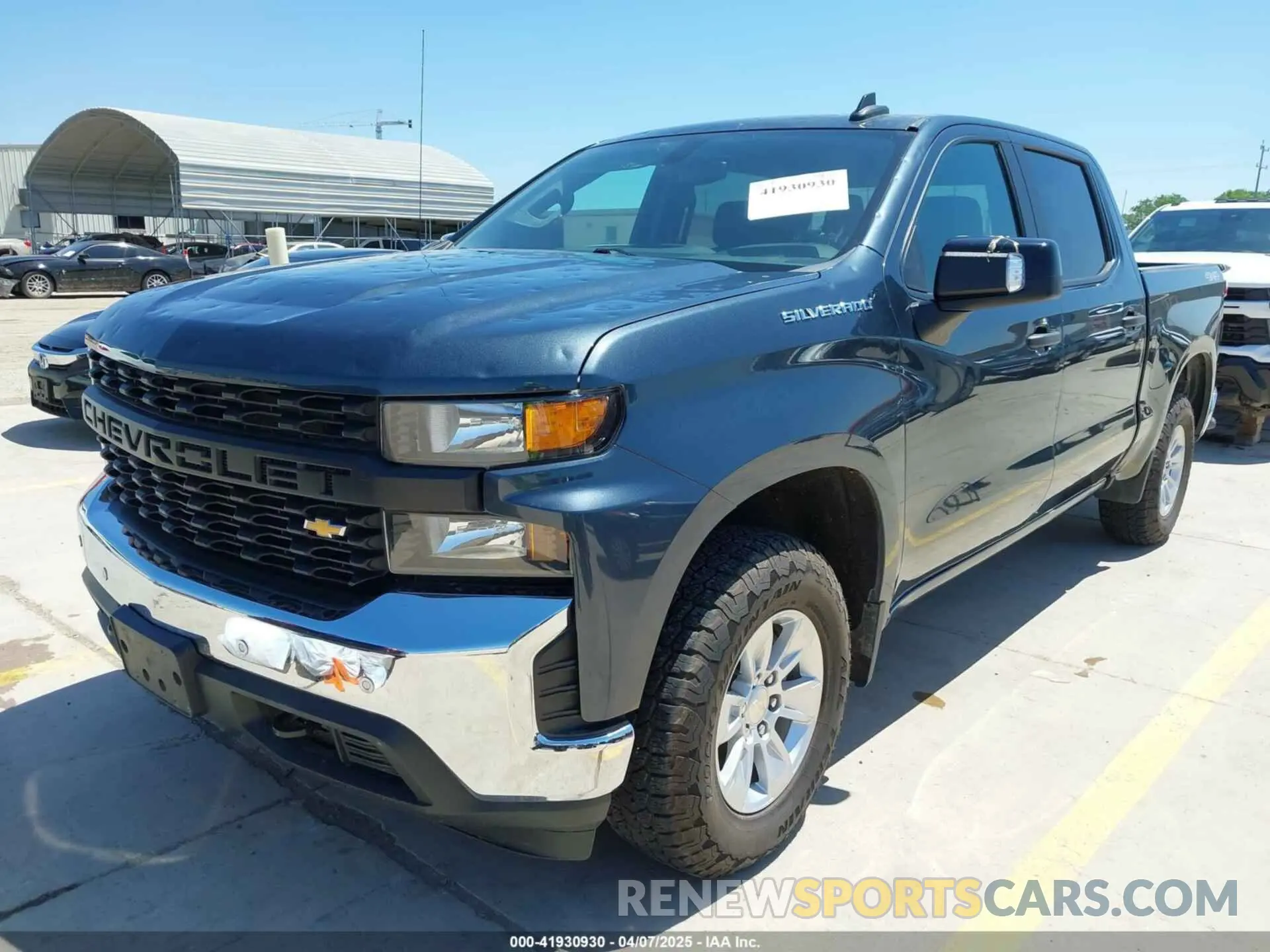 2 Photograph of a damaged car 1GCPYAEH0KZ421243 CHEVROLET SILVERADO 1500 2019