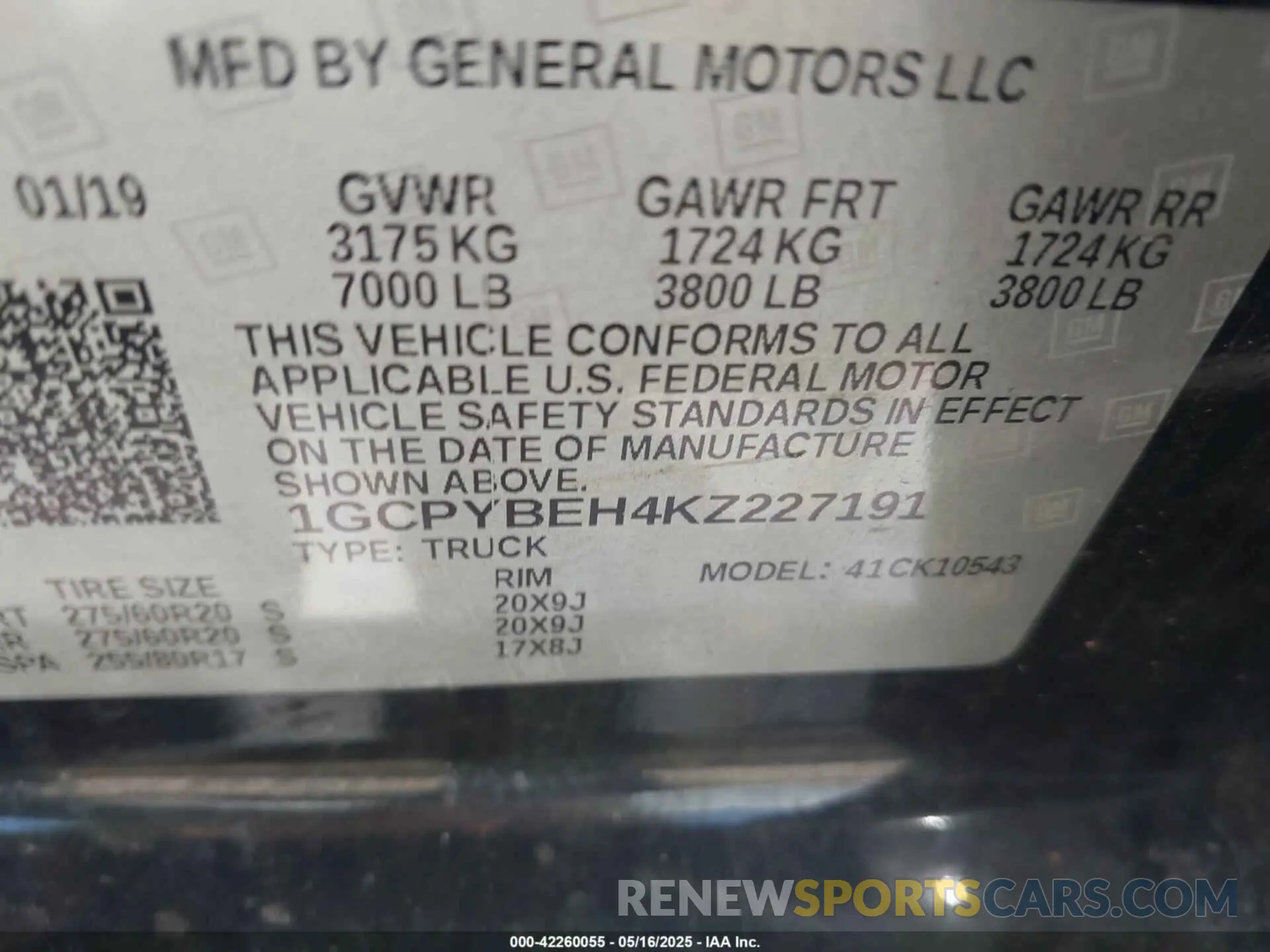 9 Photograph of a damaged car 1GCPYBEH4KZ227191 CHEVROLET SILVERADO 1500 2019
