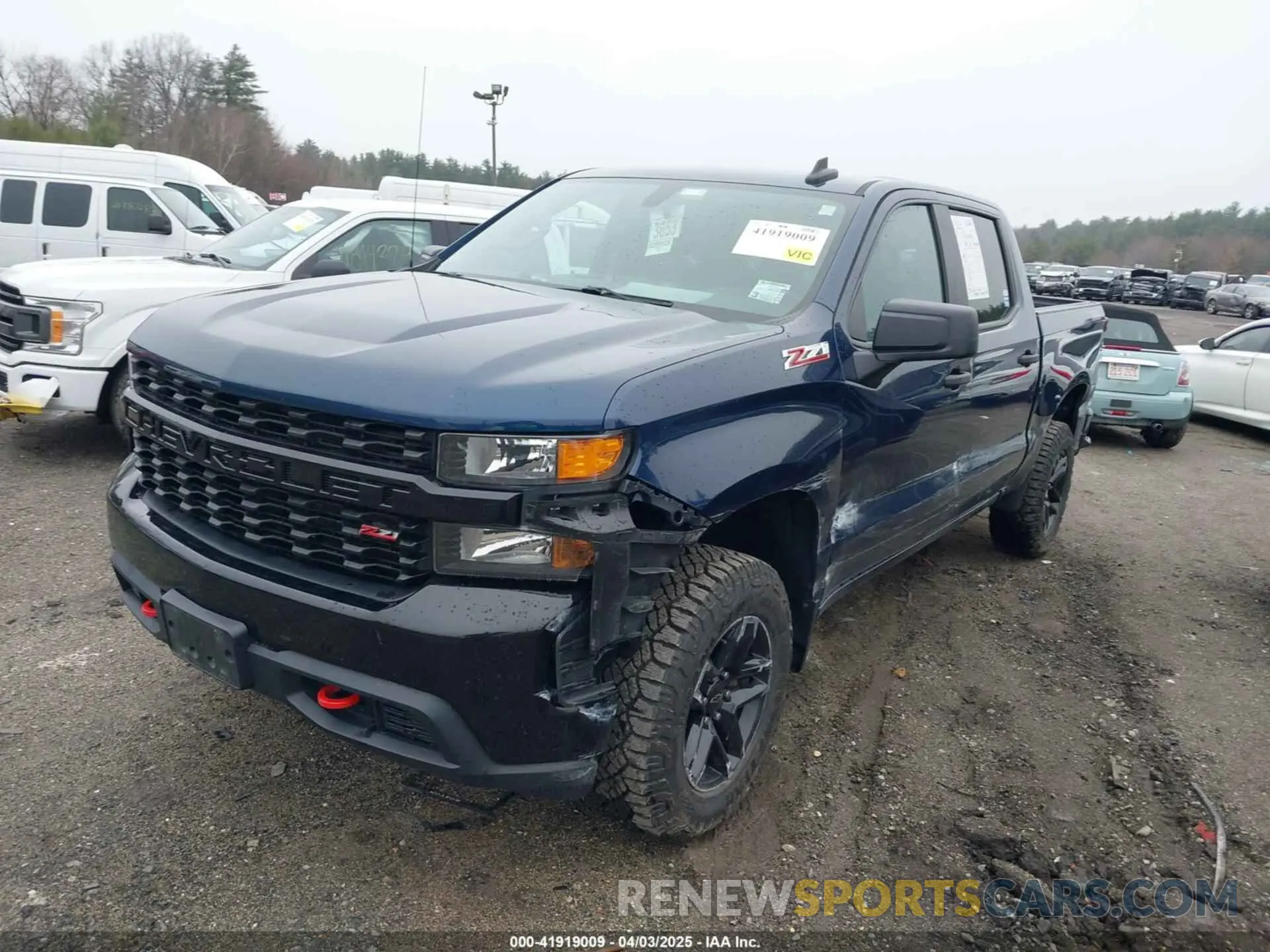 2 Photograph of a damaged car 1GCPYCEH6KZ400716 CHEVROLET SILVERADO 1500 2019