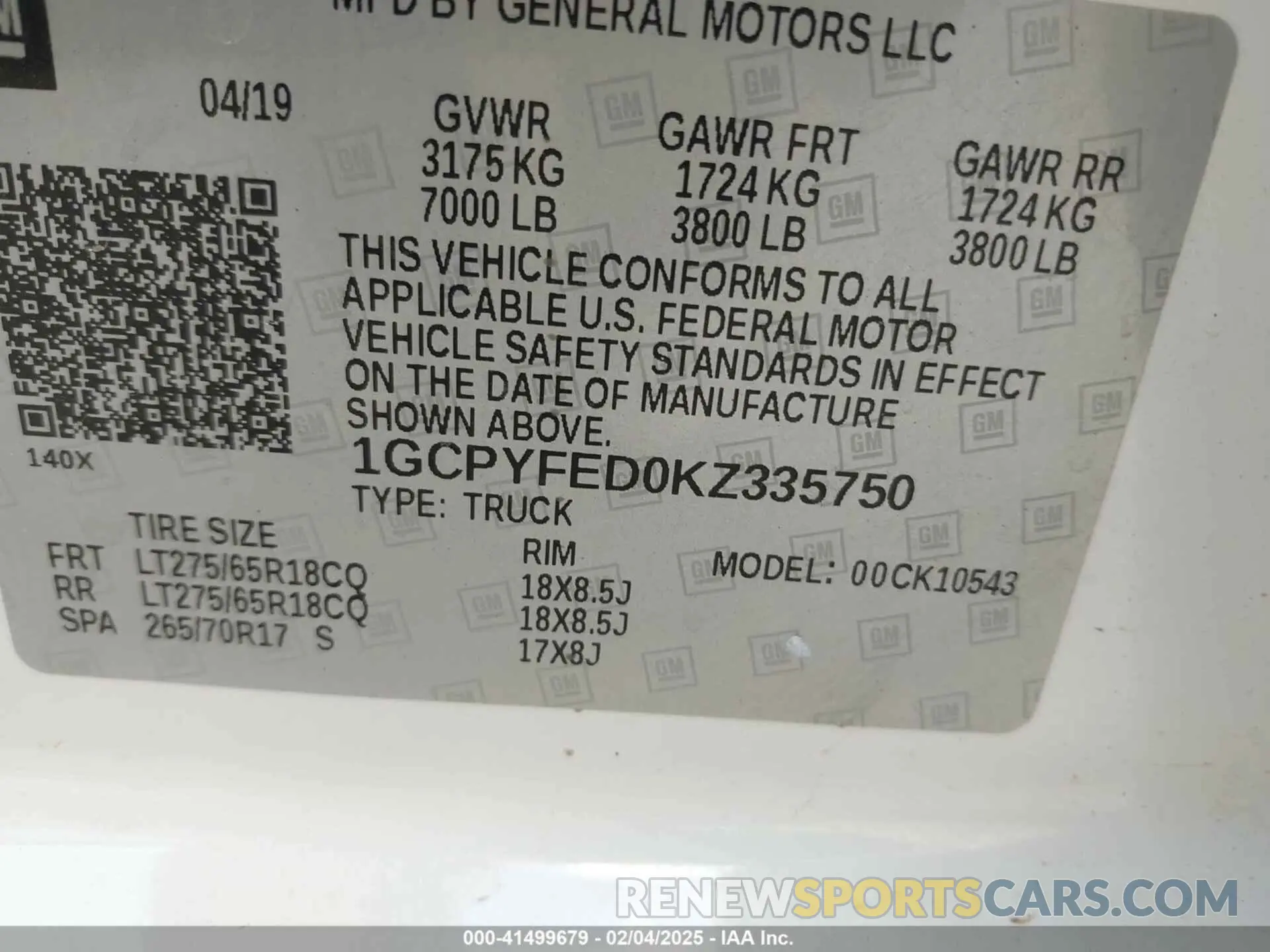 9 Photograph of a damaged car 1GCPYFED0KZ335750 CHEVROLET SILVERADO 1500 2019