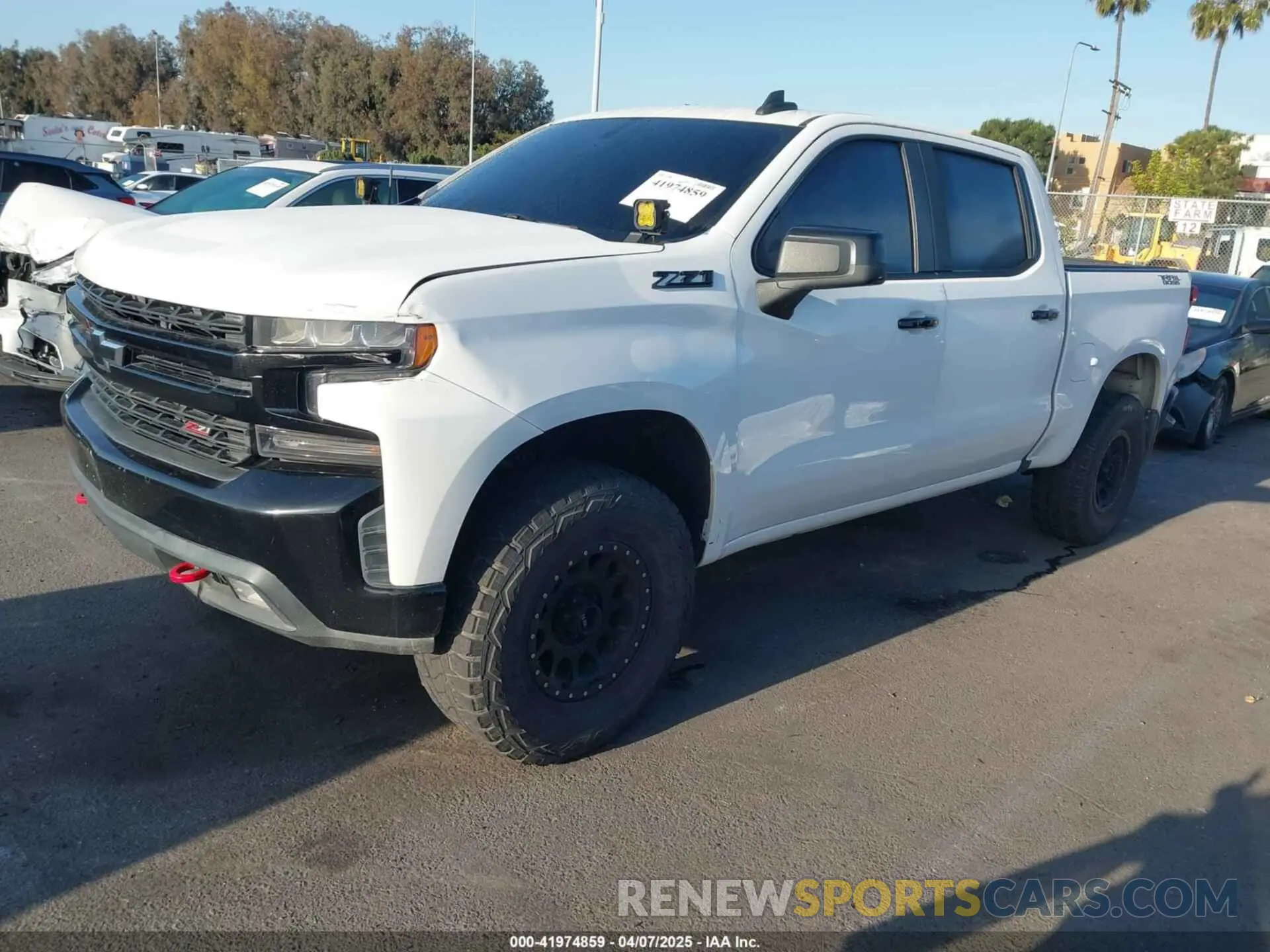 2 Photograph of a damaged car 1GCPYFED9KZ291439 CHEVROLET SILVERADO 1500 2019