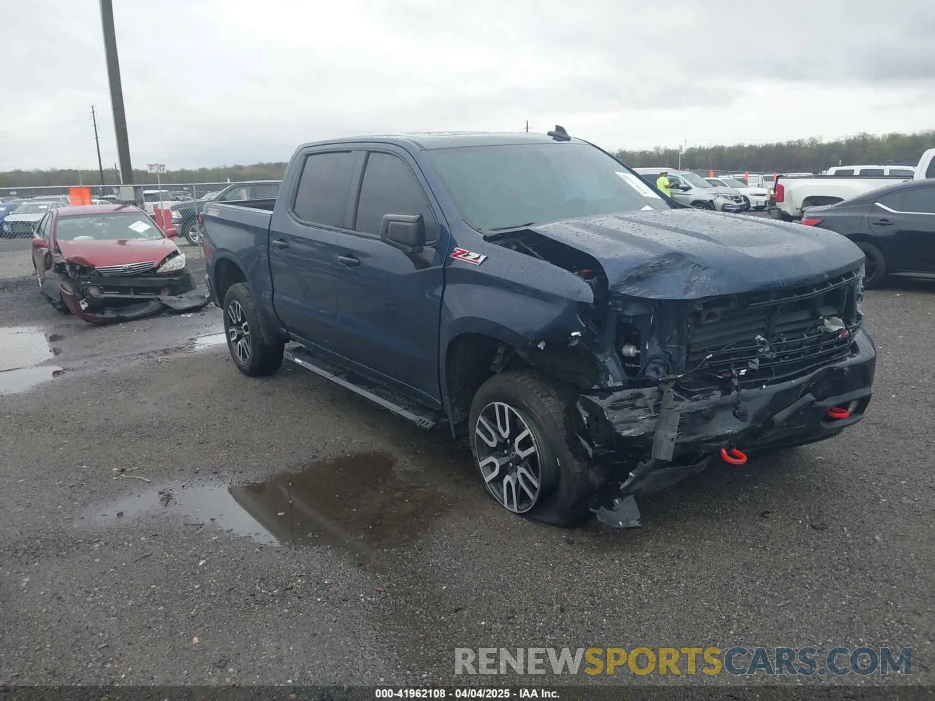 1 Photograph of a damaged car 1GCPYFED9KZ314198 CHEVROLET SILVERADO 1500 2019