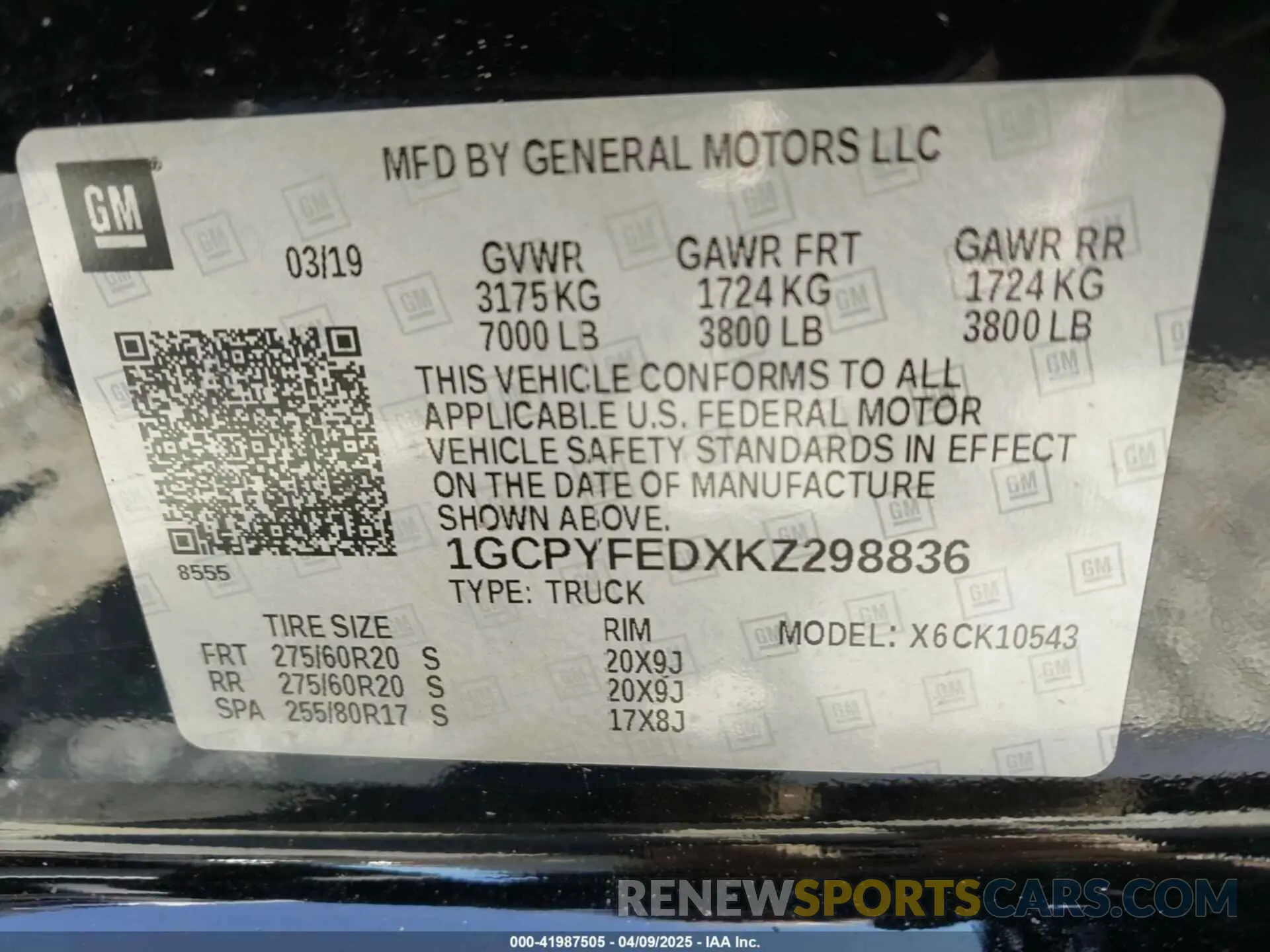 9 Photograph of a damaged car 1GCPYFEDXKZ298836 CHEVROLET SILVERADO 1500 2019