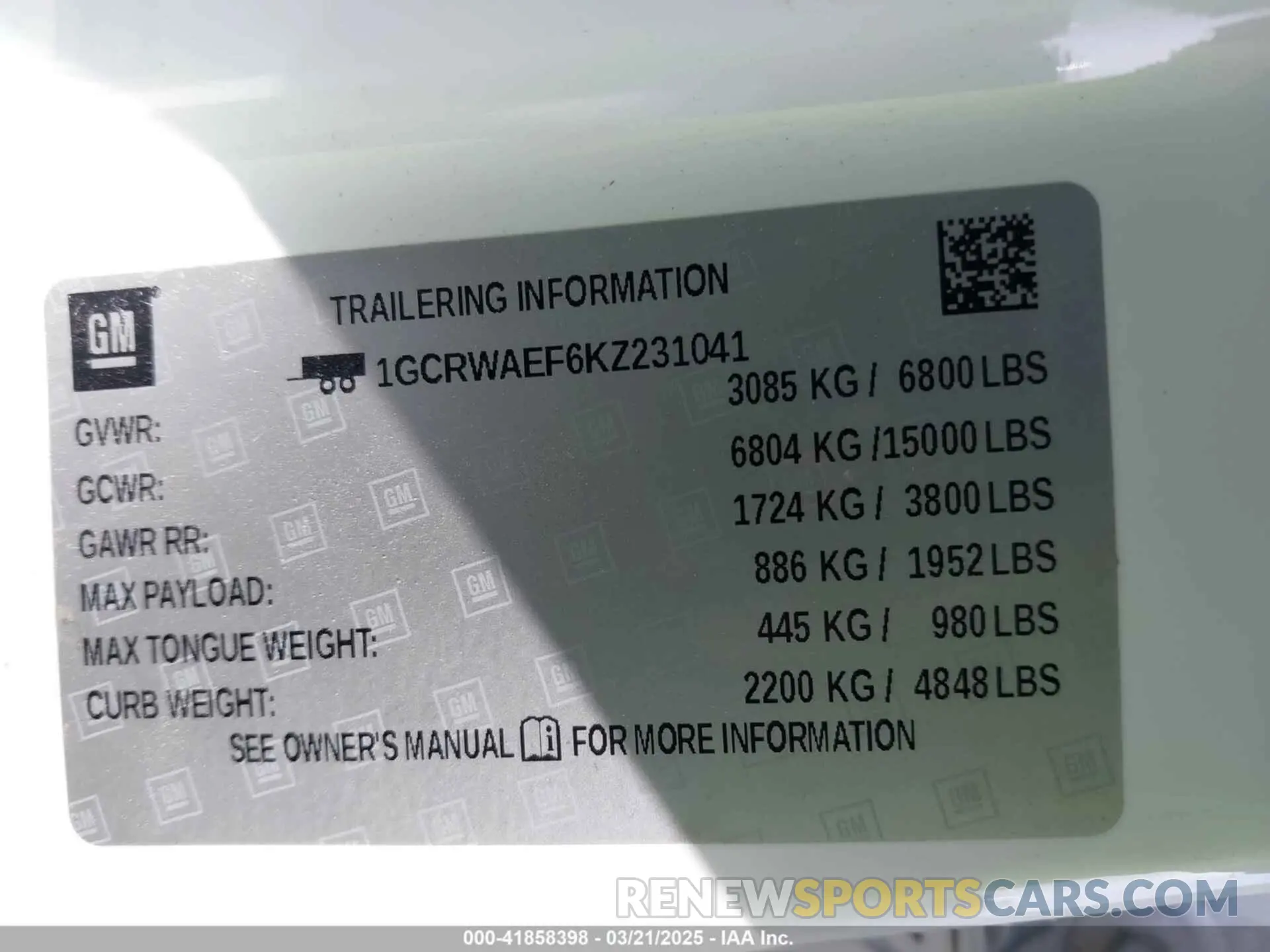9 Photograph of a damaged car 1GCRWAEF6KZ231041 CHEVROLET SILVERADO 1500 2019