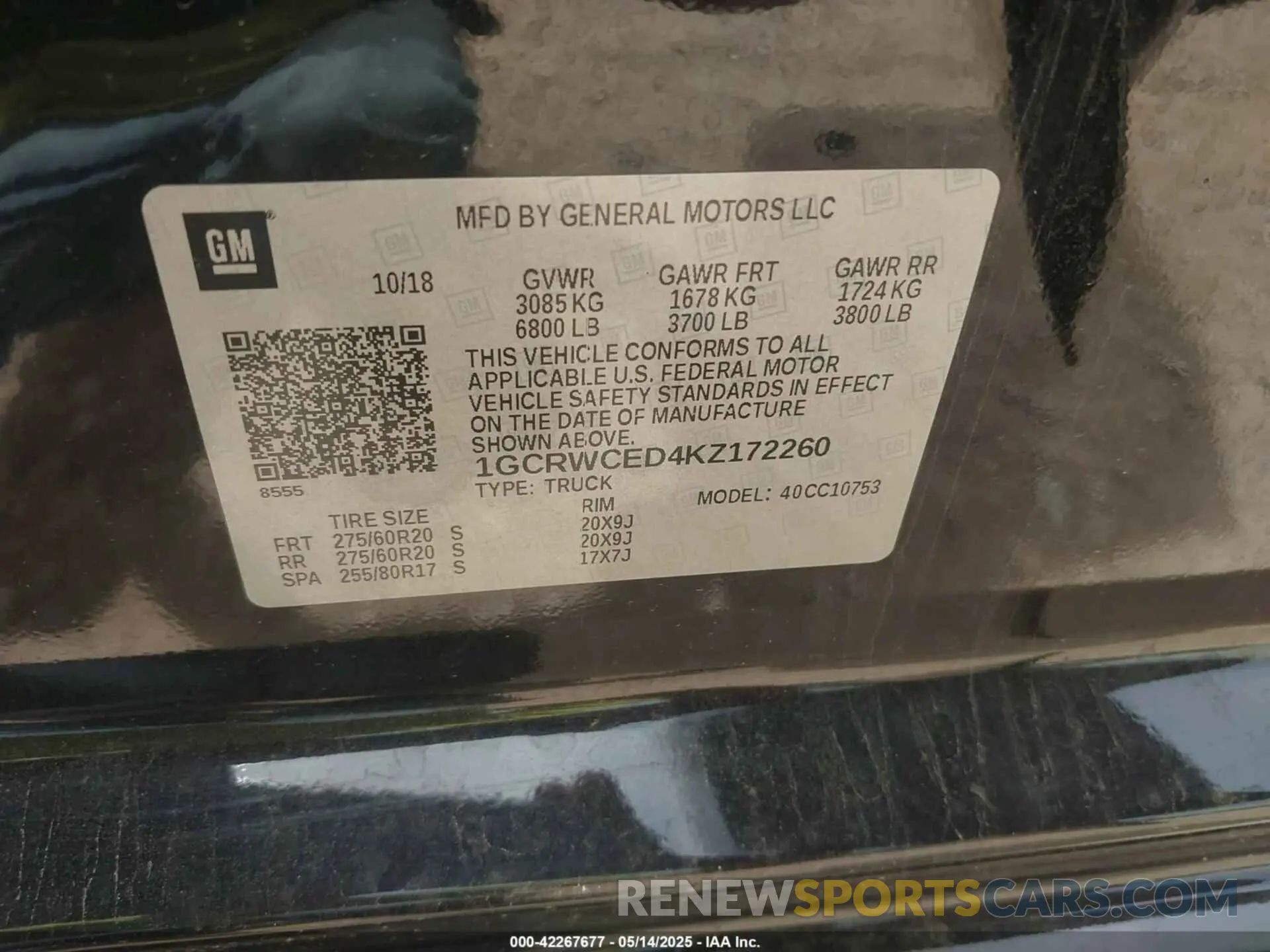 9 Photograph of a damaged car 1GCRWCED4KZ172260 CHEVROLET SILVERADO 1500 2019