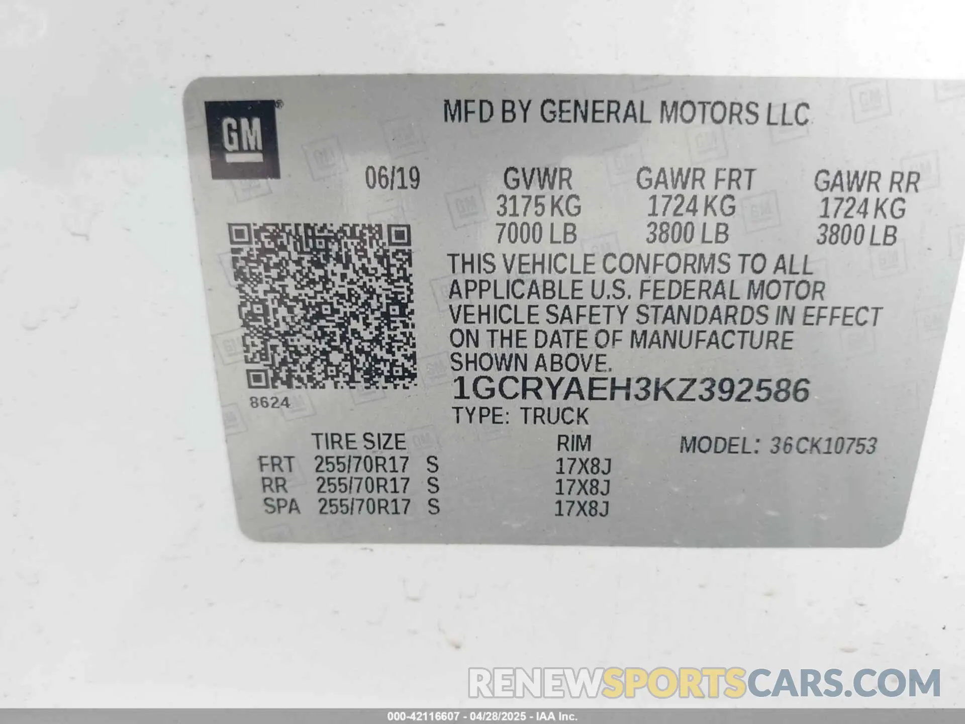 9 Photograph of a damaged car 1GCRYAEH3KZ392586 CHEVROLET SILVERADO 1500 2019