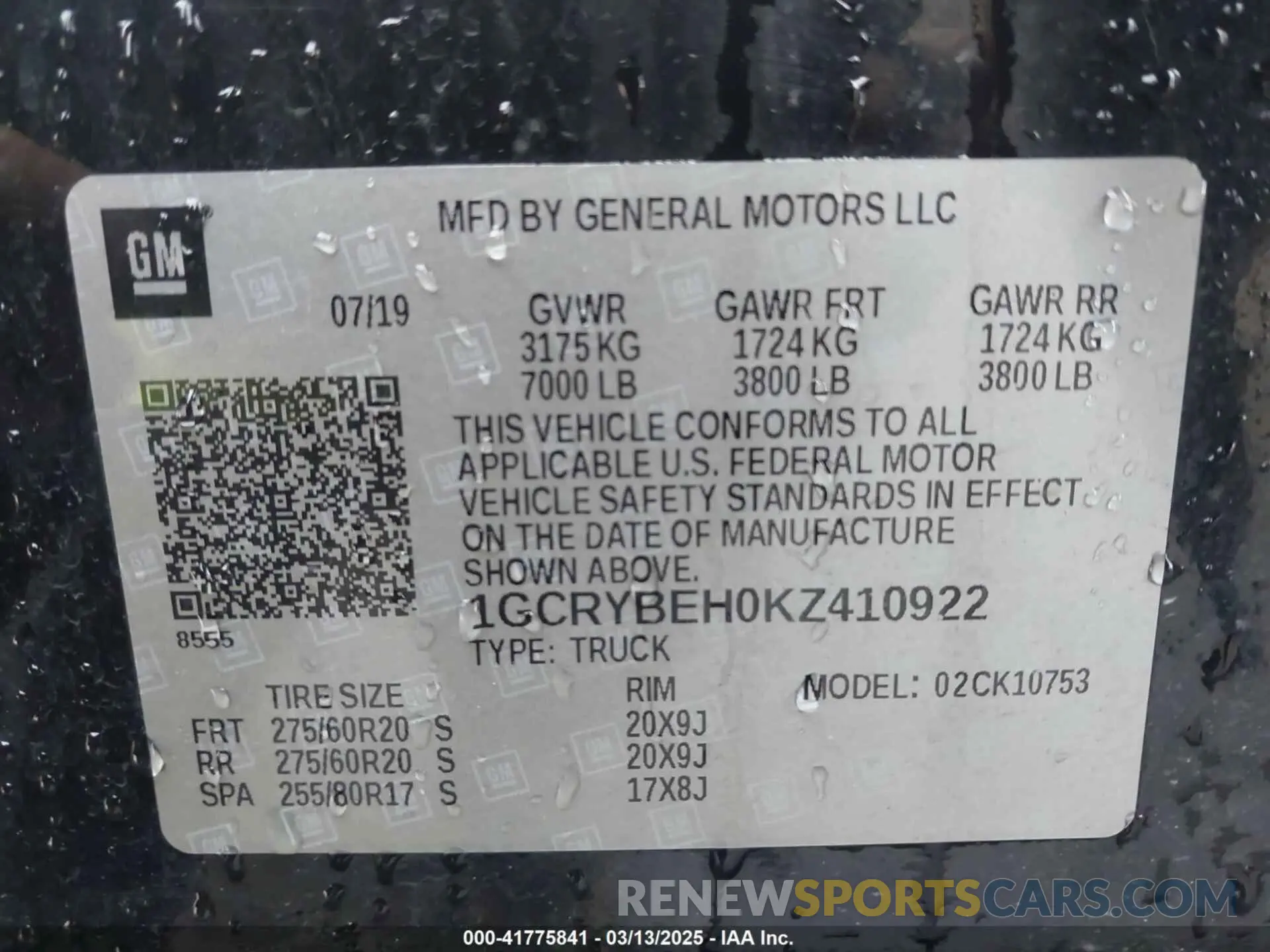 9 Photograph of a damaged car 1GCRYBEH0KZ410922 CHEVROLET SILVERADO 1500 2019