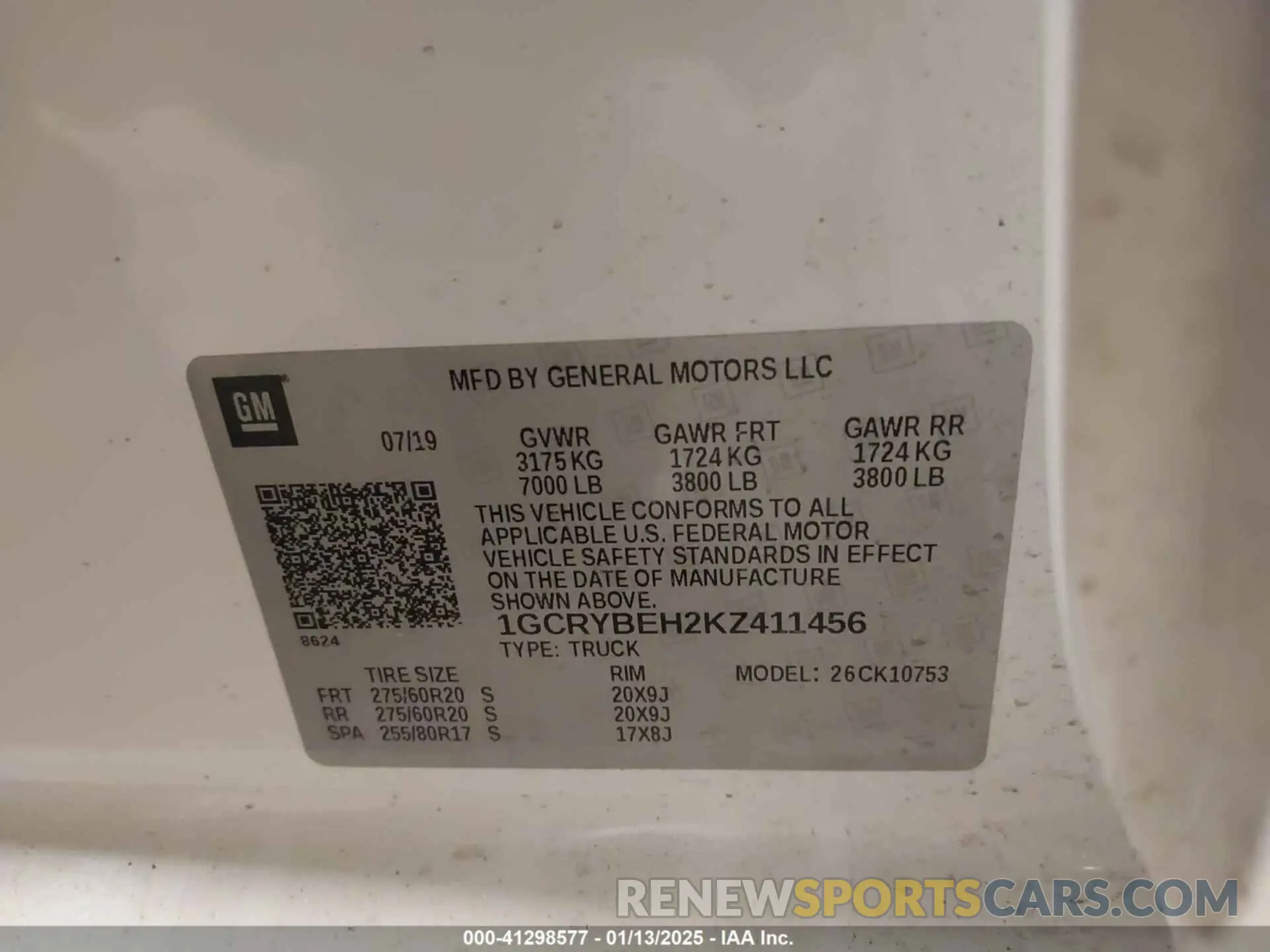 9 Photograph of a damaged car 1GCRYBEH2KZ411456 CHEVROLET SILVERADO 1500 2019