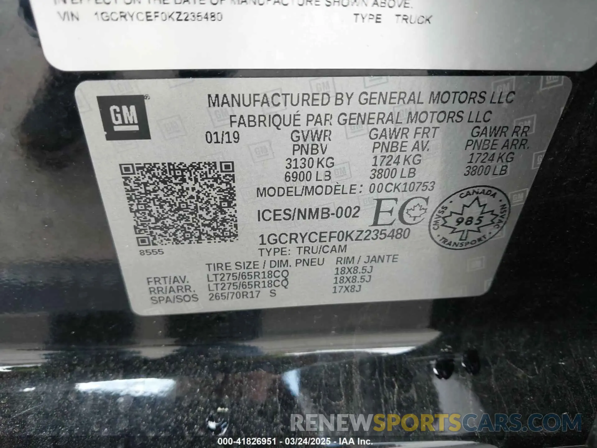 9 Photograph of a damaged car 1GCRYCEF0KZ235480 CHEVROLET SILVERADO 1500 2019