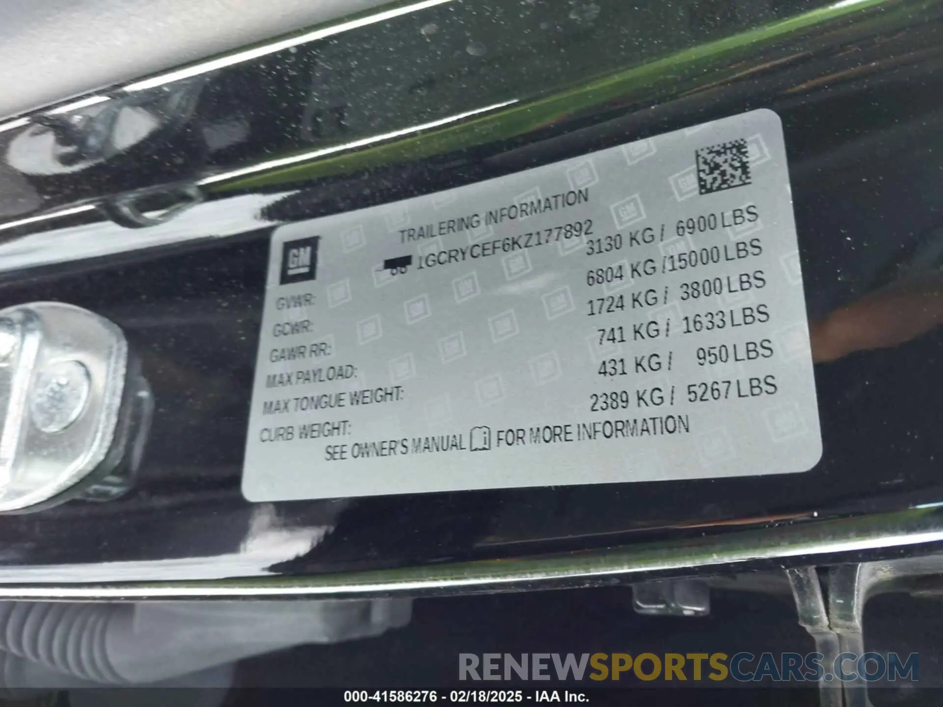 9 Photograph of a damaged car 1GCRYCEF6KZ177892 CHEVROLET SILVERADO 1500 2019