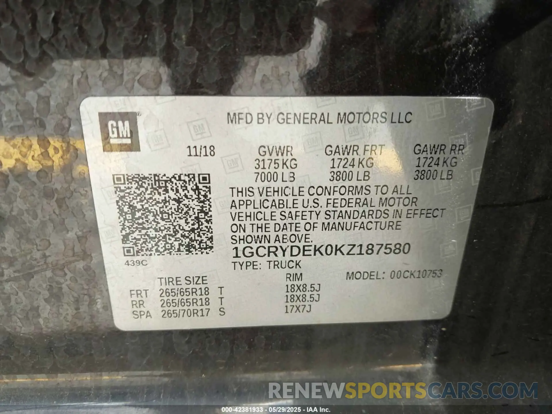 9 Photograph of a damaged car 1GCRYDEK0KZ187580 CHEVROLET SILVERADO 1500 2019