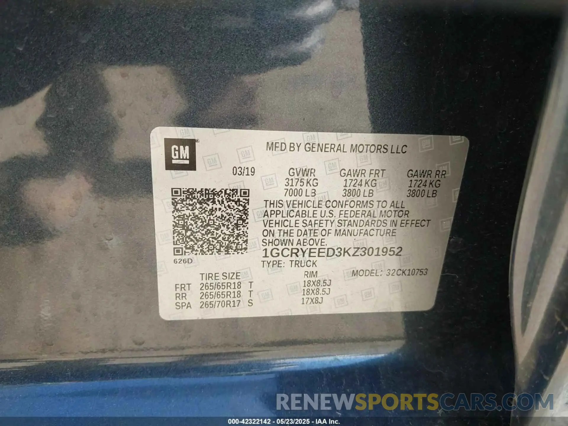9 Photograph of a damaged car 1GCRYEED3KZ301952 CHEVROLET SILVERADO 1500 2019