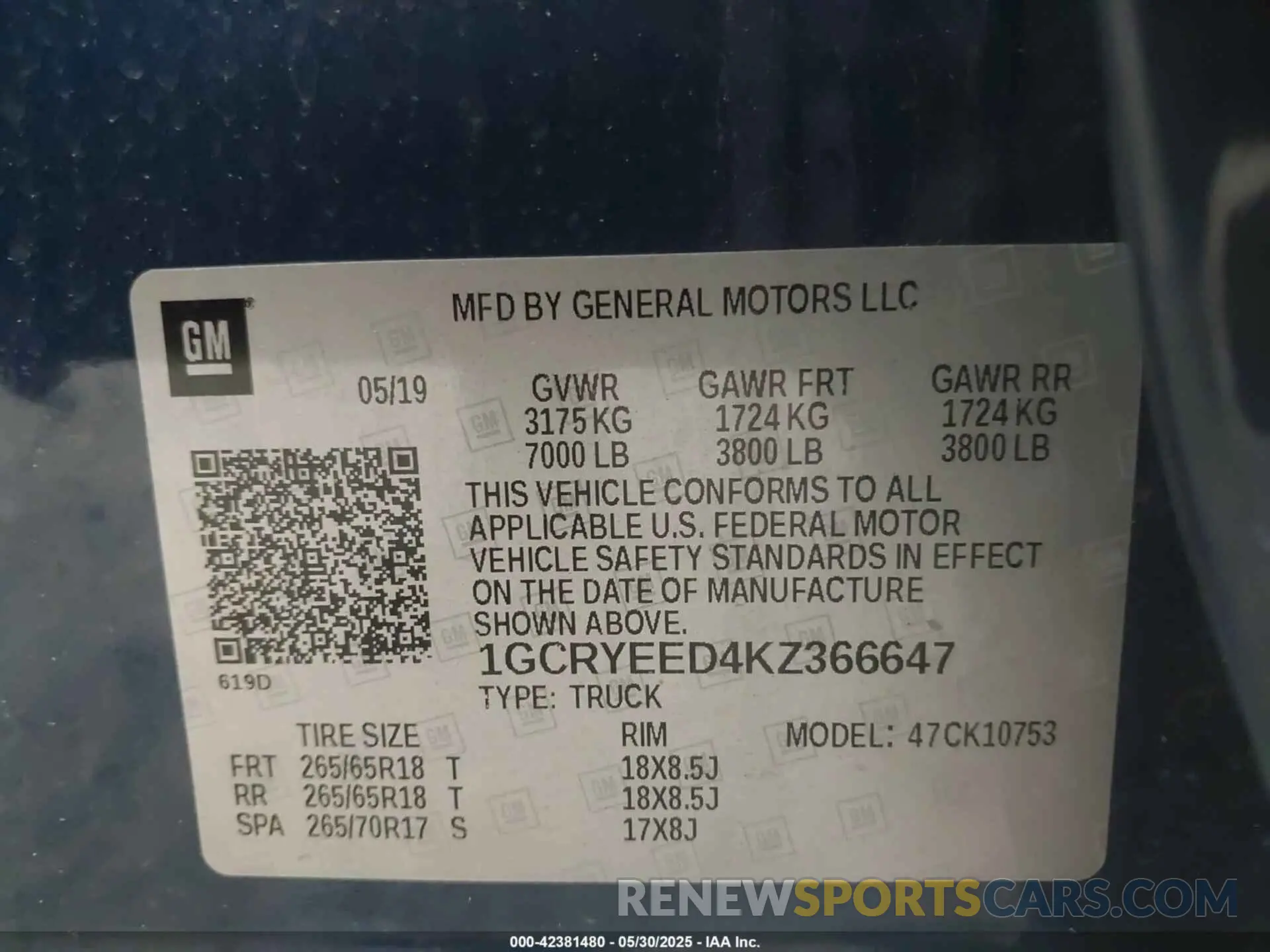 9 Photograph of a damaged car 1GCRYEED4KZ366647 CHEVROLET SILVERADO 1500 2019
