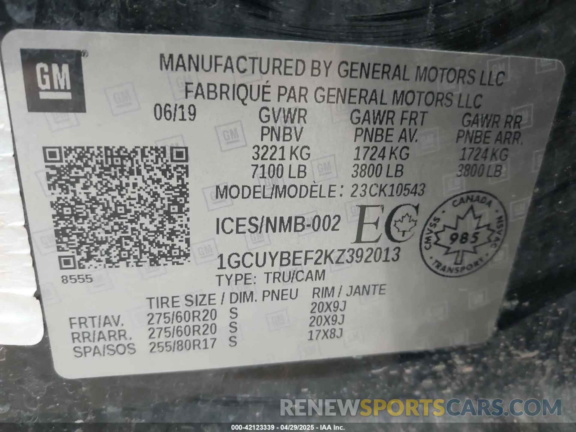 9 Photograph of a damaged car 1GCUYBEF2KZ392013 CHEVROLET SILVERADO 1500 2019