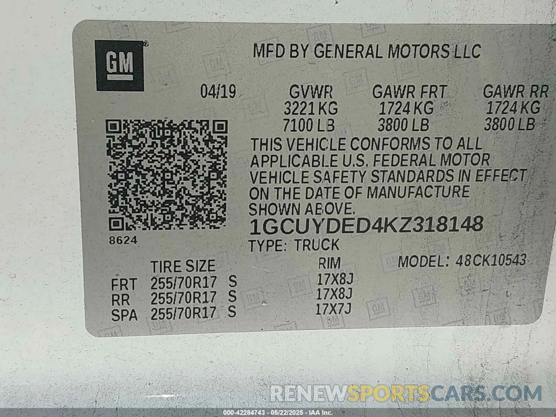 9 Photograph of a damaged car 1GCUYDED4KZ318148 CHEVROLET SILVERADO 1500 2019