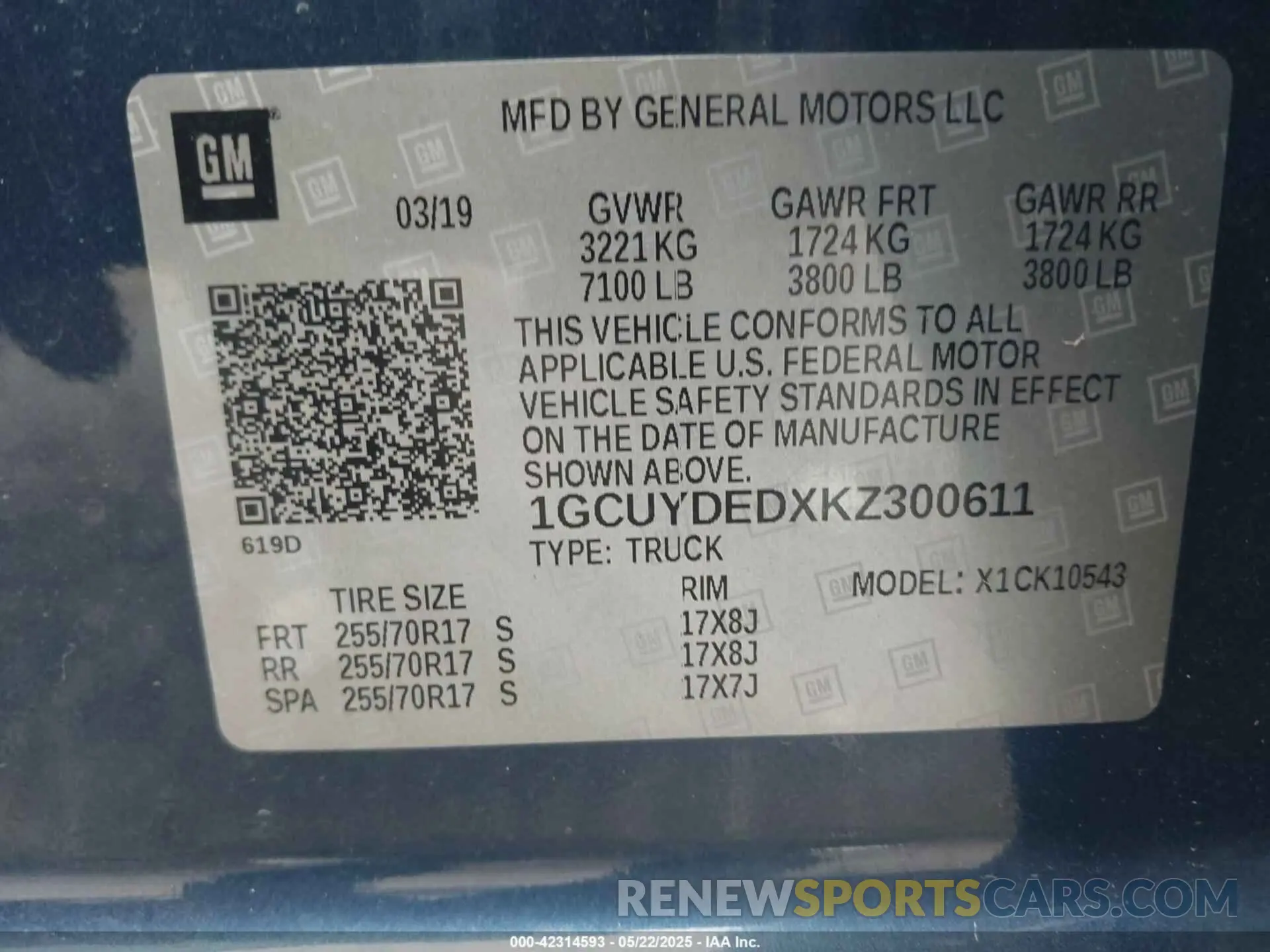 9 Photograph of a damaged car 1GCUYDEDXKZ300611 CHEVROLET SILVERADO 1500 2019