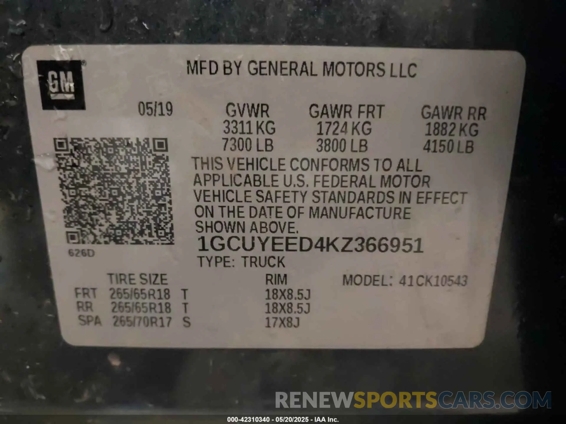 9 Photograph of a damaged car 1GCUYEED4KZ366951 CHEVROLET SILVERADO 1500 2019