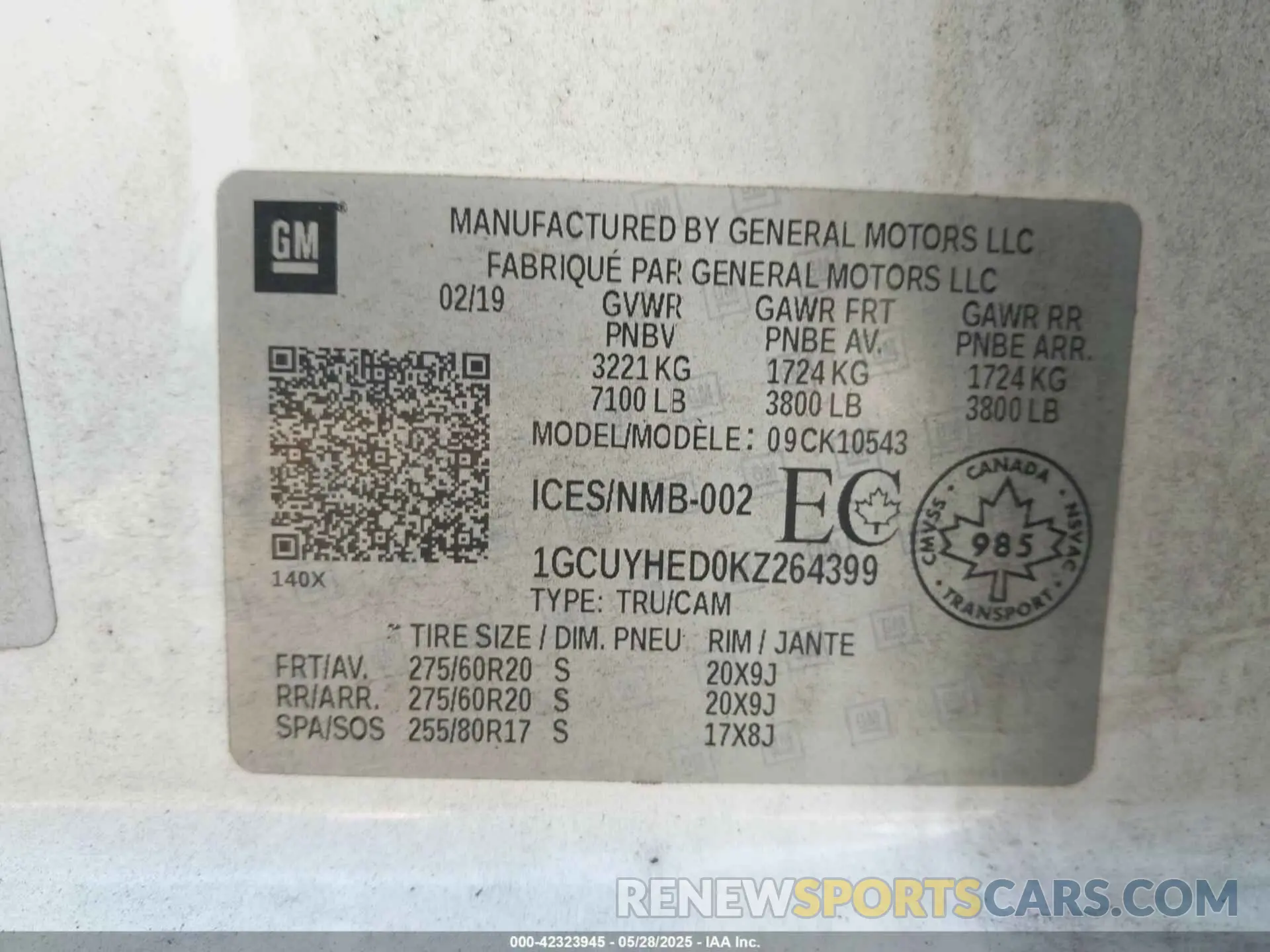 9 Photograph of a damaged car 1GCUYHED0KZ264399 CHEVROLET SILVERADO 1500 2019