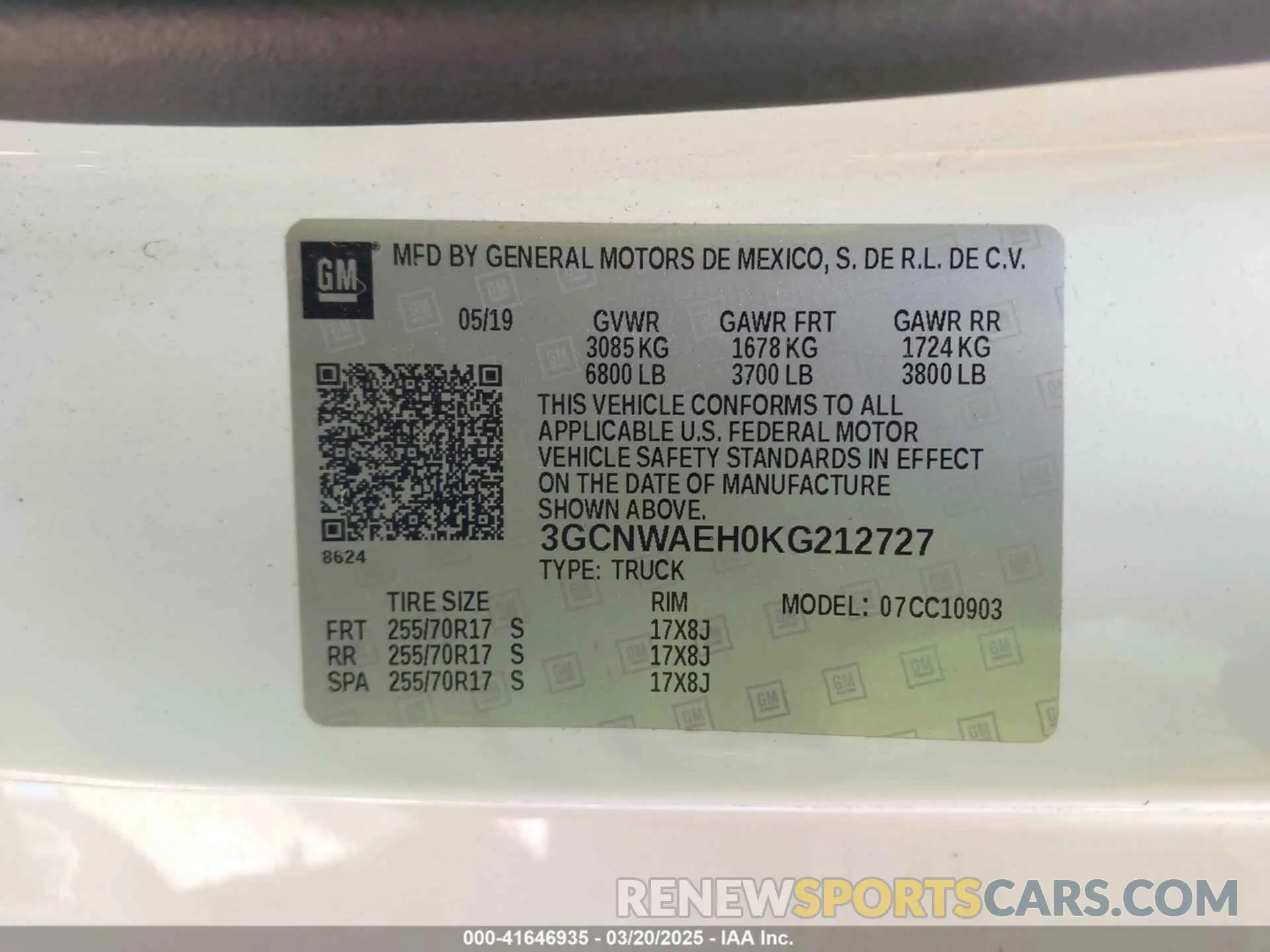 9 Photograph of a damaged car 3GCNWAEH0KG212727 CHEVROLET SILVERADO 1500 2019