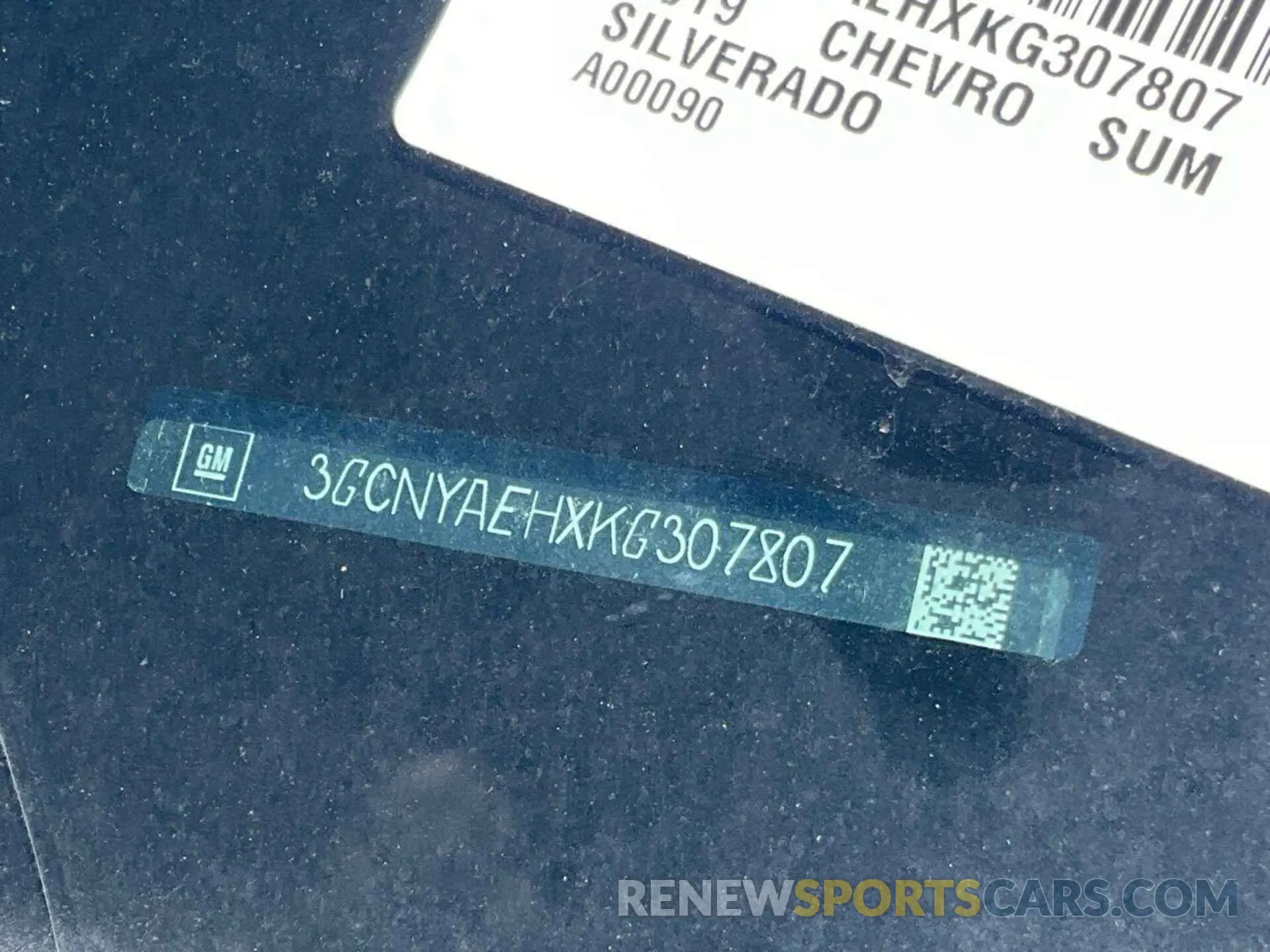 19 Photograph of a damaged car 3GCNYAEHXKG307807 CHEVROLET SILVERADO 1500 2019