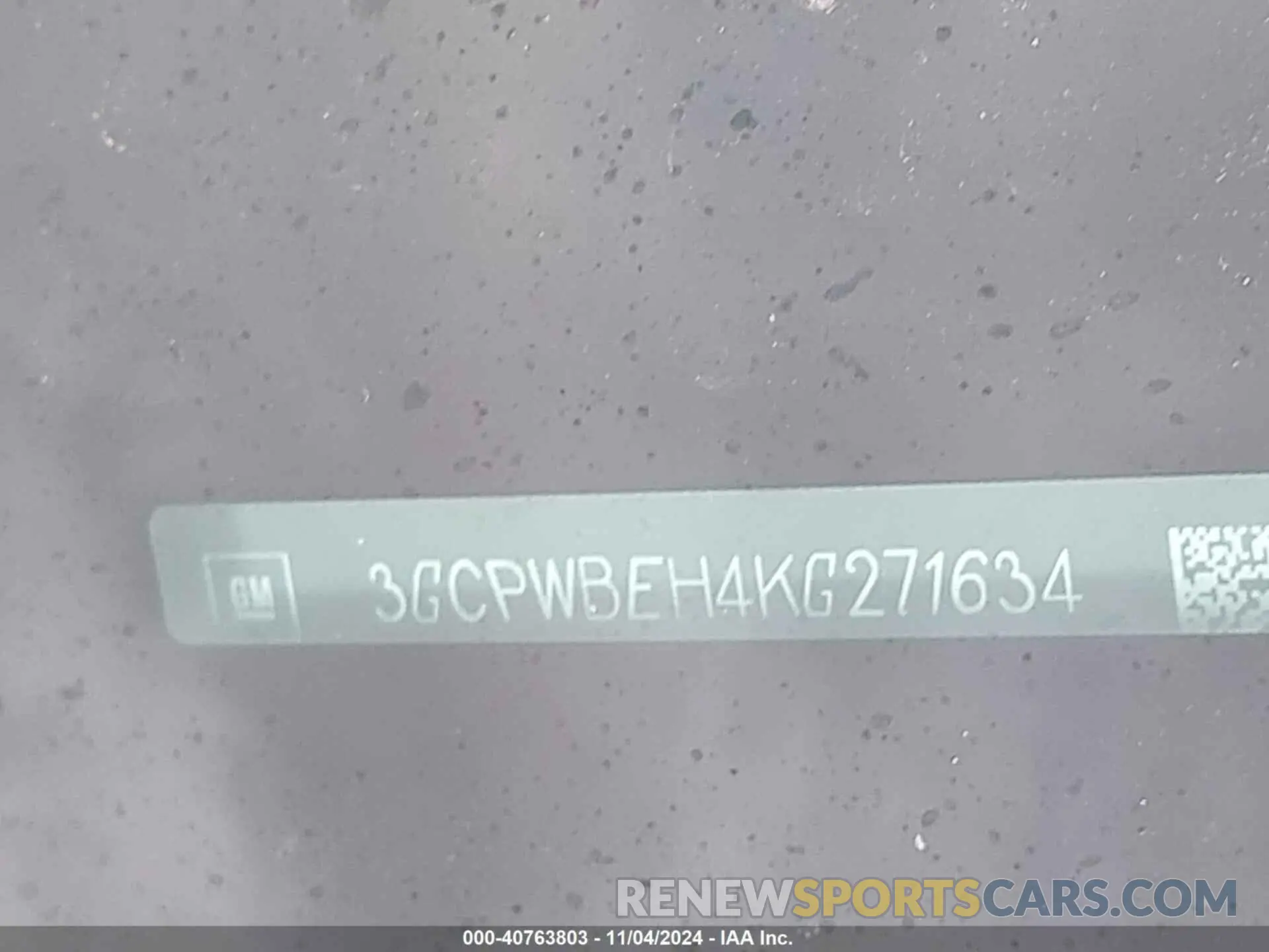 18 Photograph of a damaged car 3GCPWBEH4KG271634 CHEVROLET SILVERADO 1500 2019