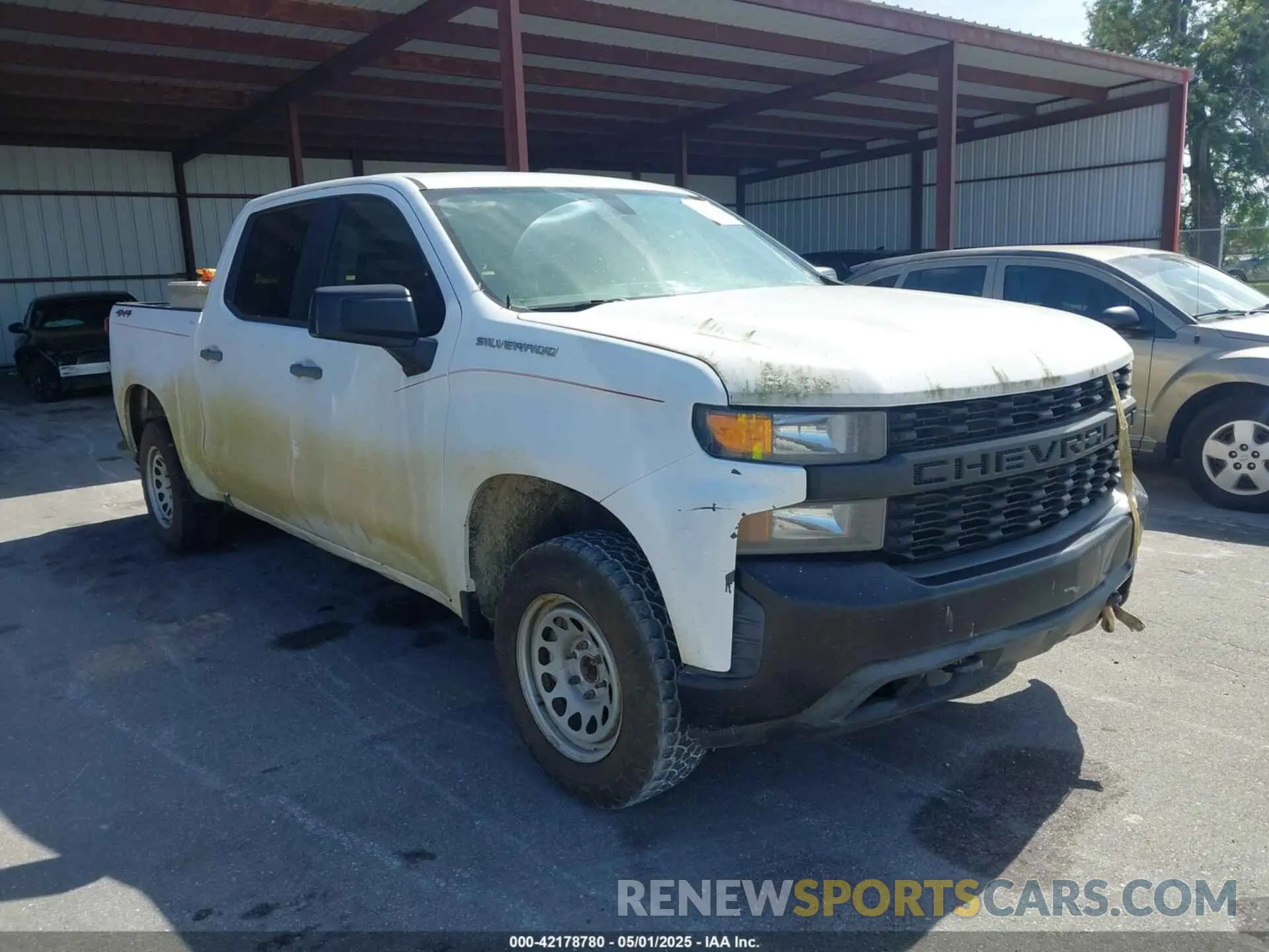 1 Photograph of a damaged car 3GCPYAEH8KG129727 CHEVROLET SILVERADO 1500 2019
