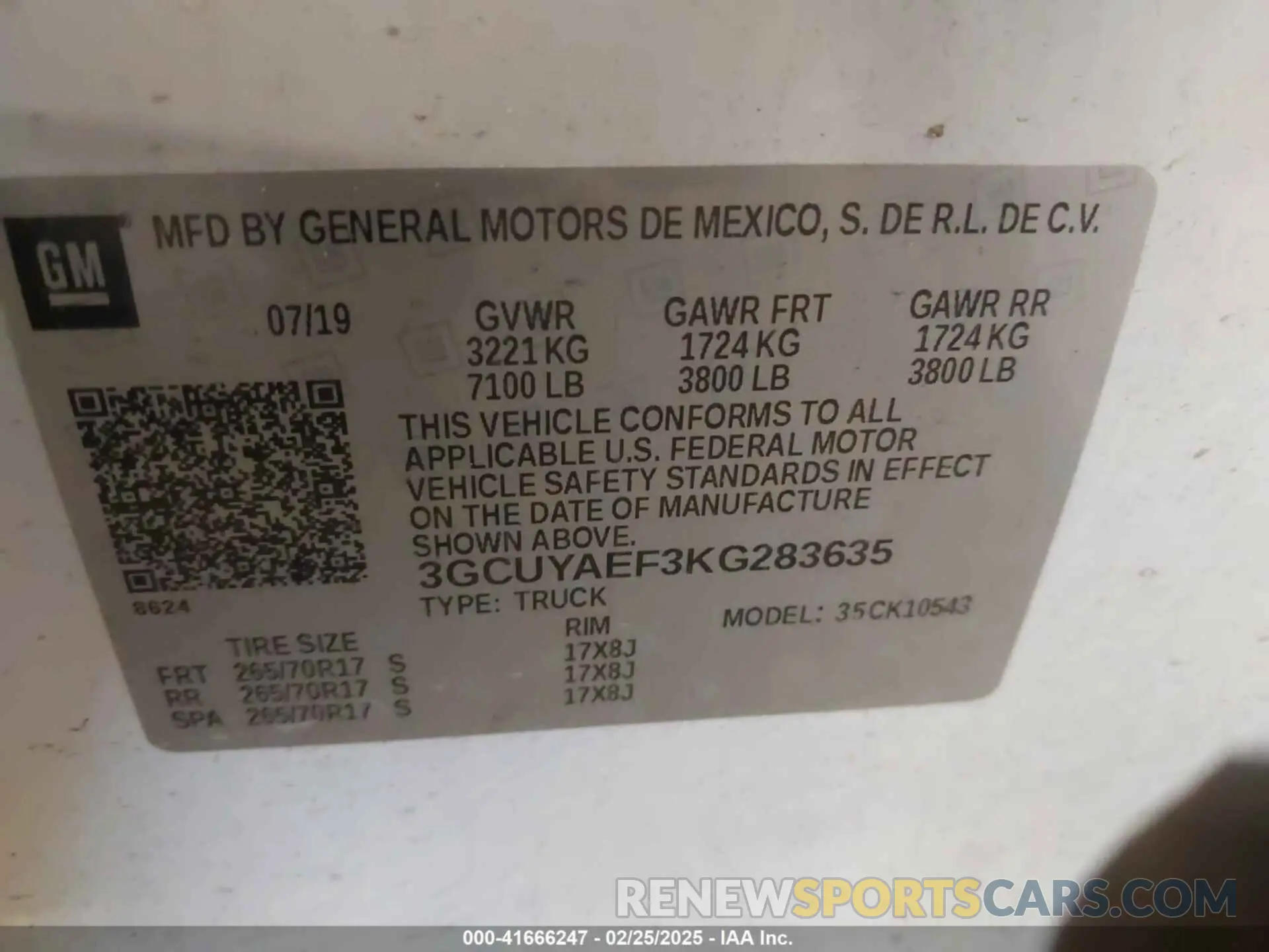 9 Photograph of a damaged car 3GCUYAEF3KG283635 CHEVROLET SILVERADO 1500 2019