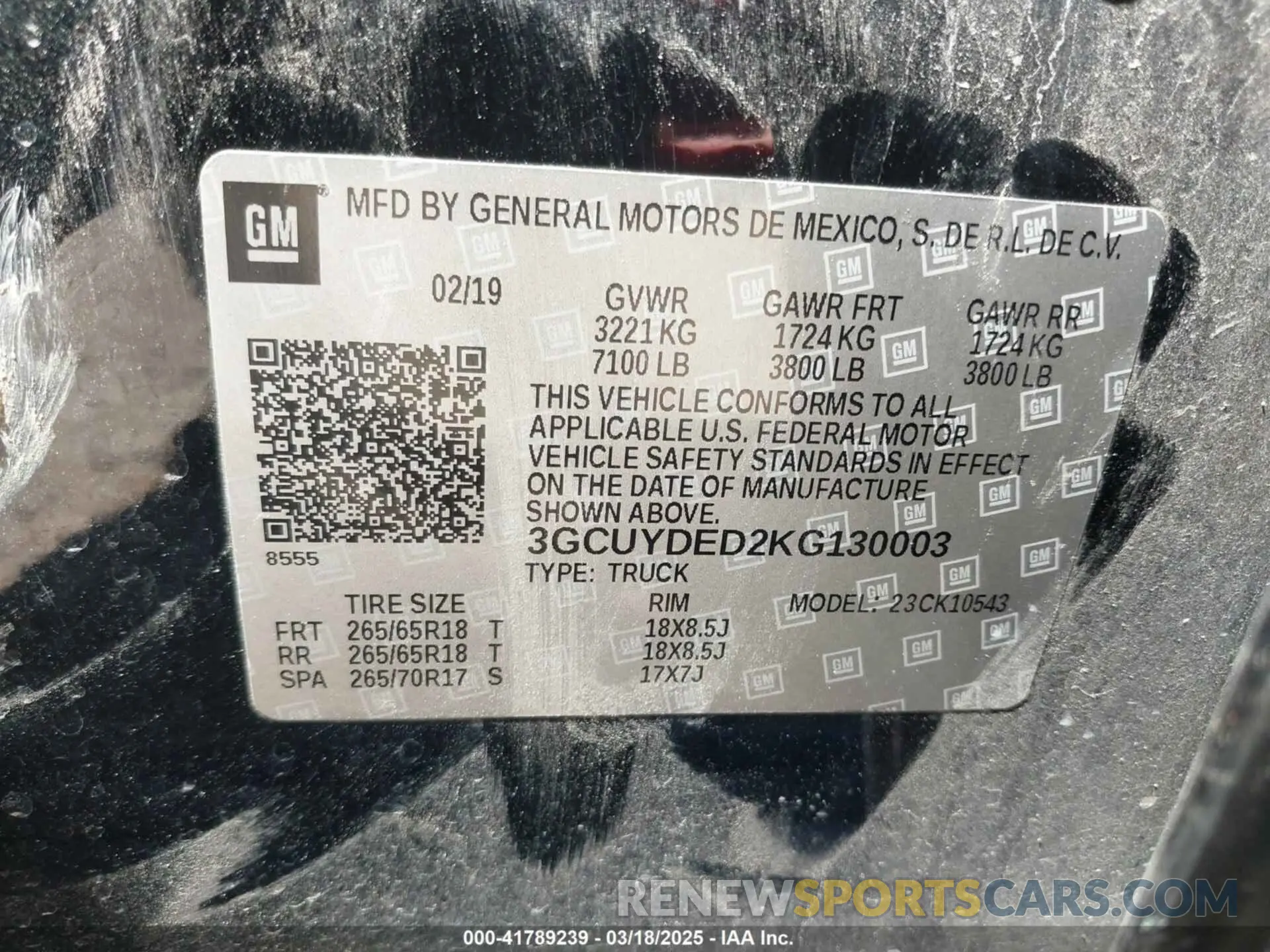 9 Photograph of a damaged car 3GCUYDED2KG130003 CHEVROLET SILVERADO 1500 2019