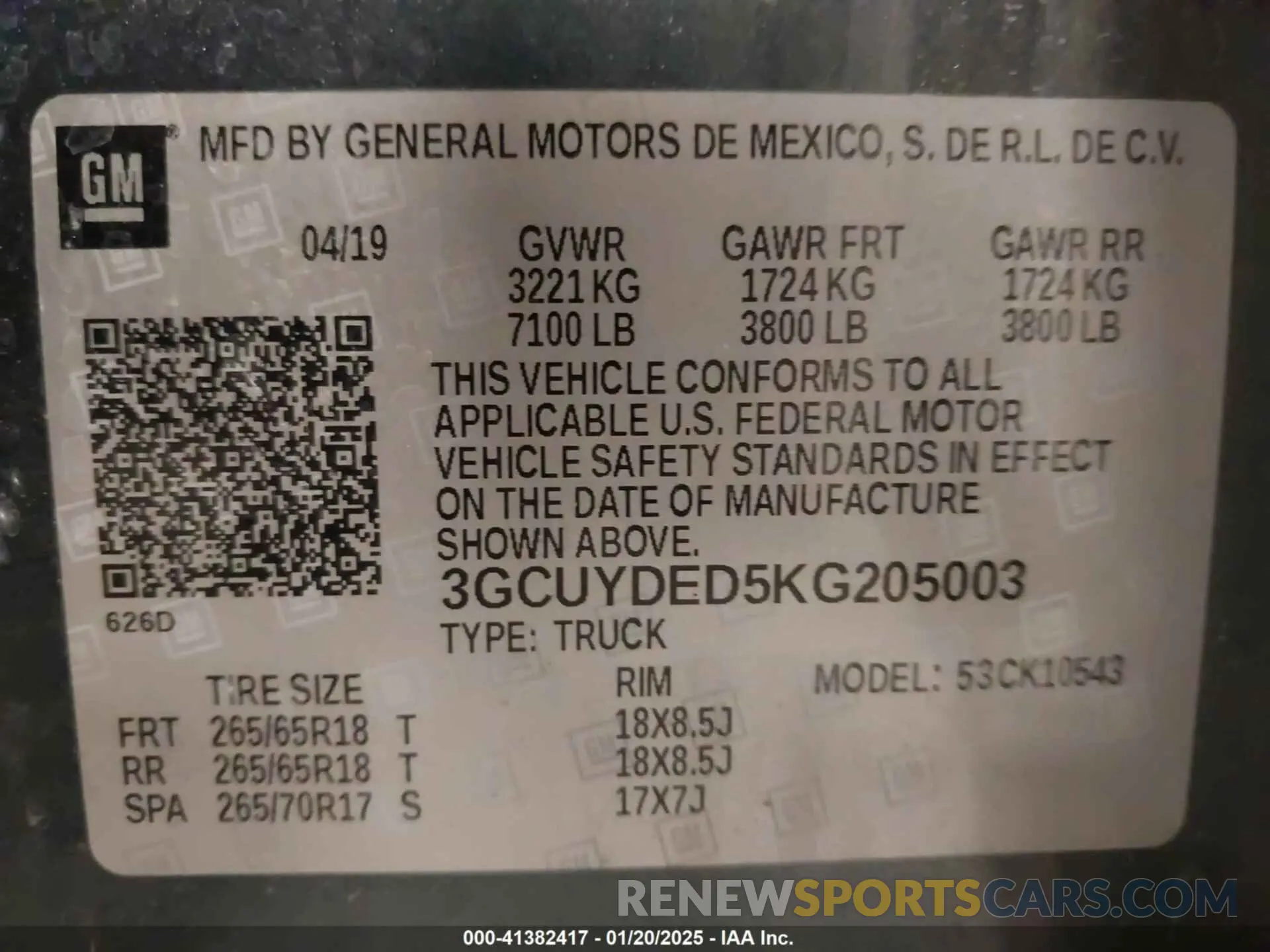 9 Photograph of a damaged car 3GCUYDED5KG205003 CHEVROLET SILVERADO 1500 2019