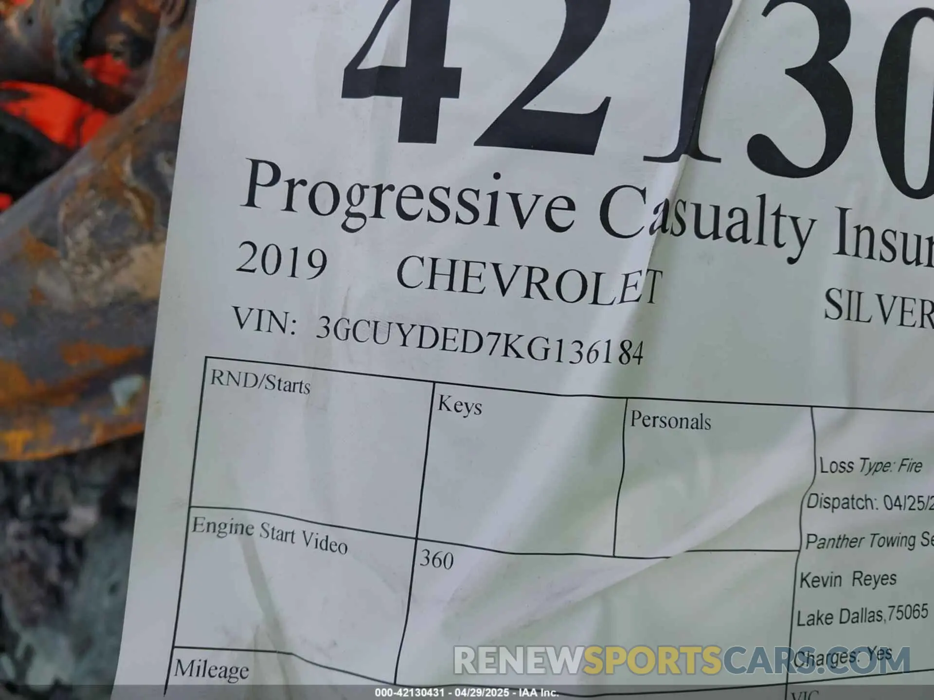 9 Photograph of a damaged car 3GCUYDED7KG136184 CHEVROLET SILVERADO 1500 2019