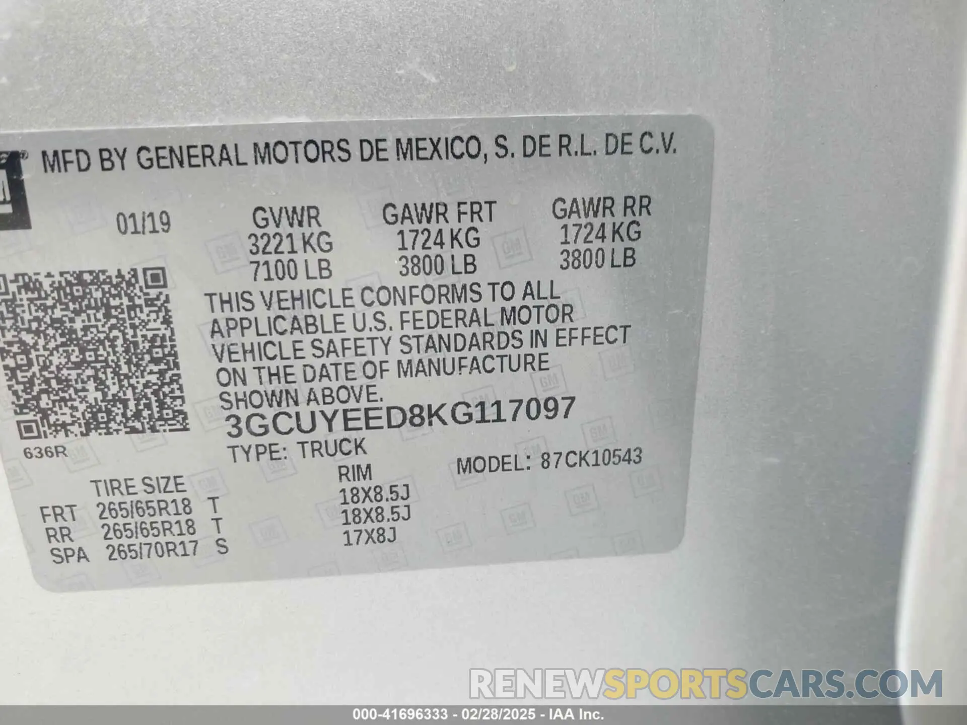 9 Photograph of a damaged car 3GCUYEED8KG117097 CHEVROLET SILVERADO 1500 2019
