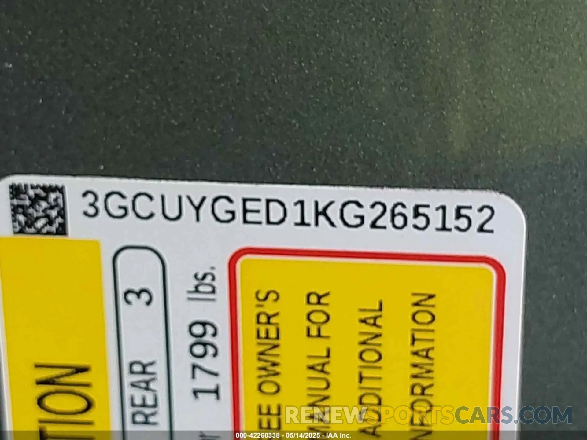 9 Photograph of a damaged car 3GCUYGED1KG265152 CHEVROLET SILVERADO 1500 2019